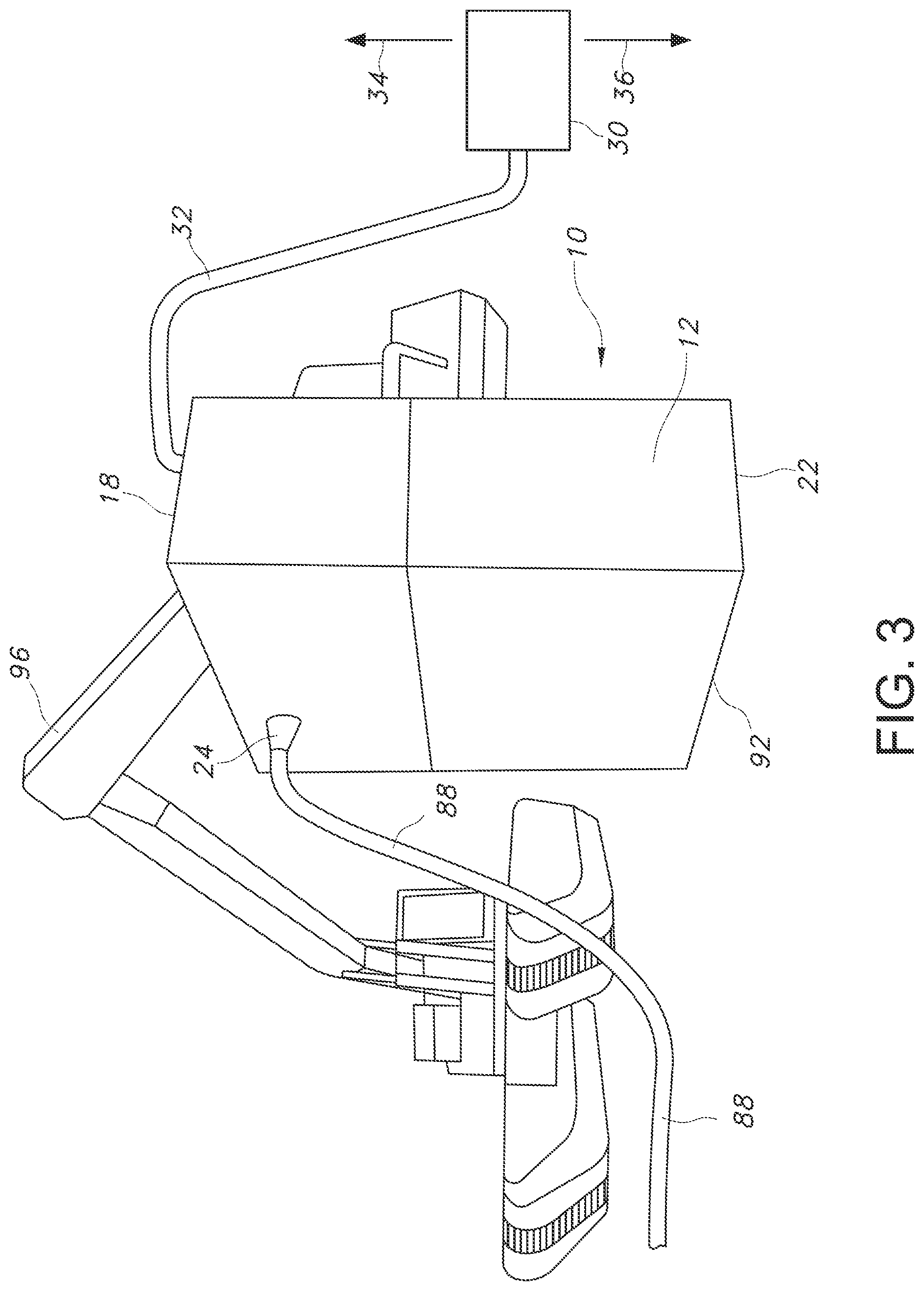 Patent US12311418 Figure 3 – System for the controlled distribution of aquatic capping material and the capture of dust and particulates