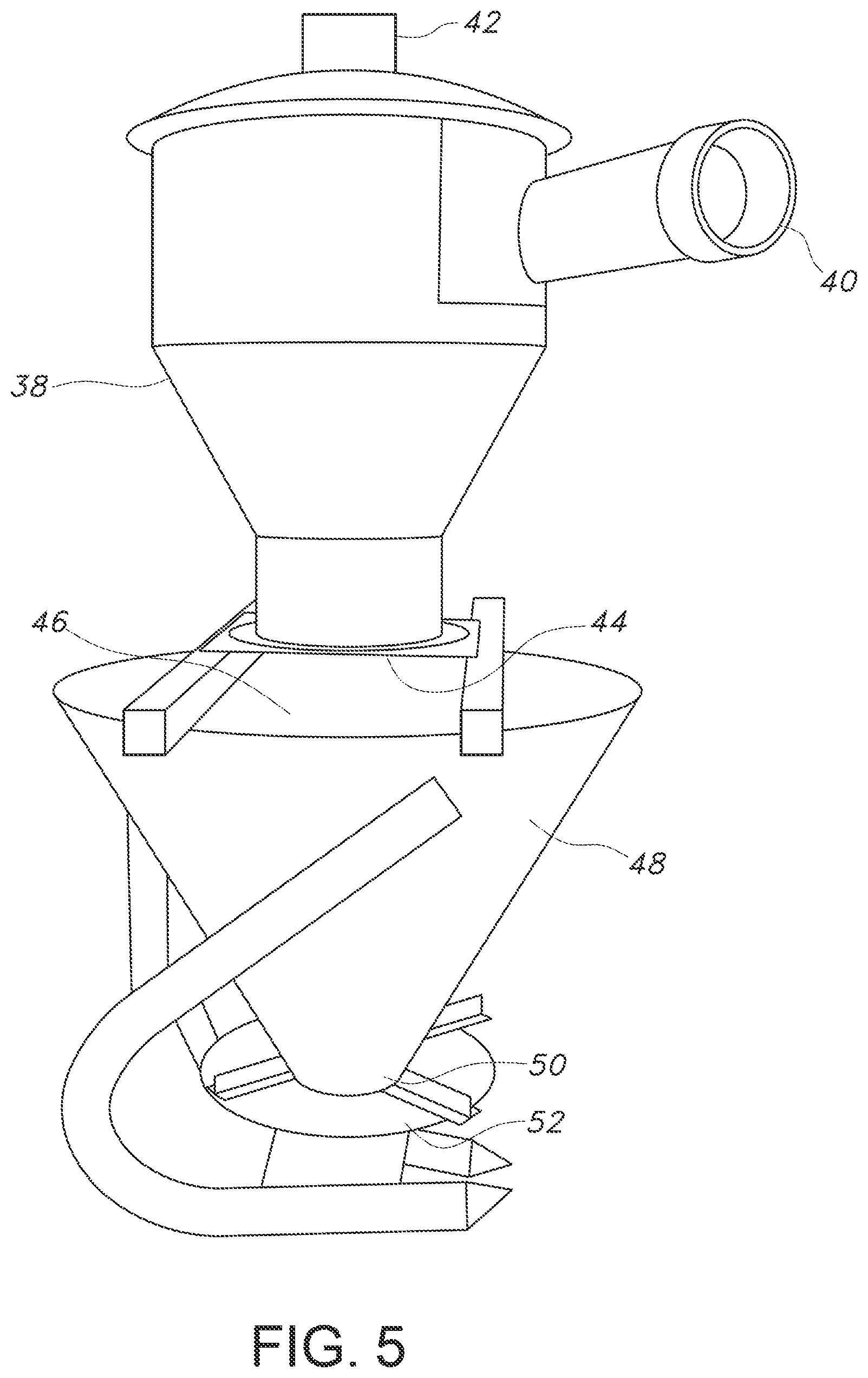 Patent US12311418 Figure 5 – System for the controlled distribution of aquatic capping material and the capture of dust and particulates