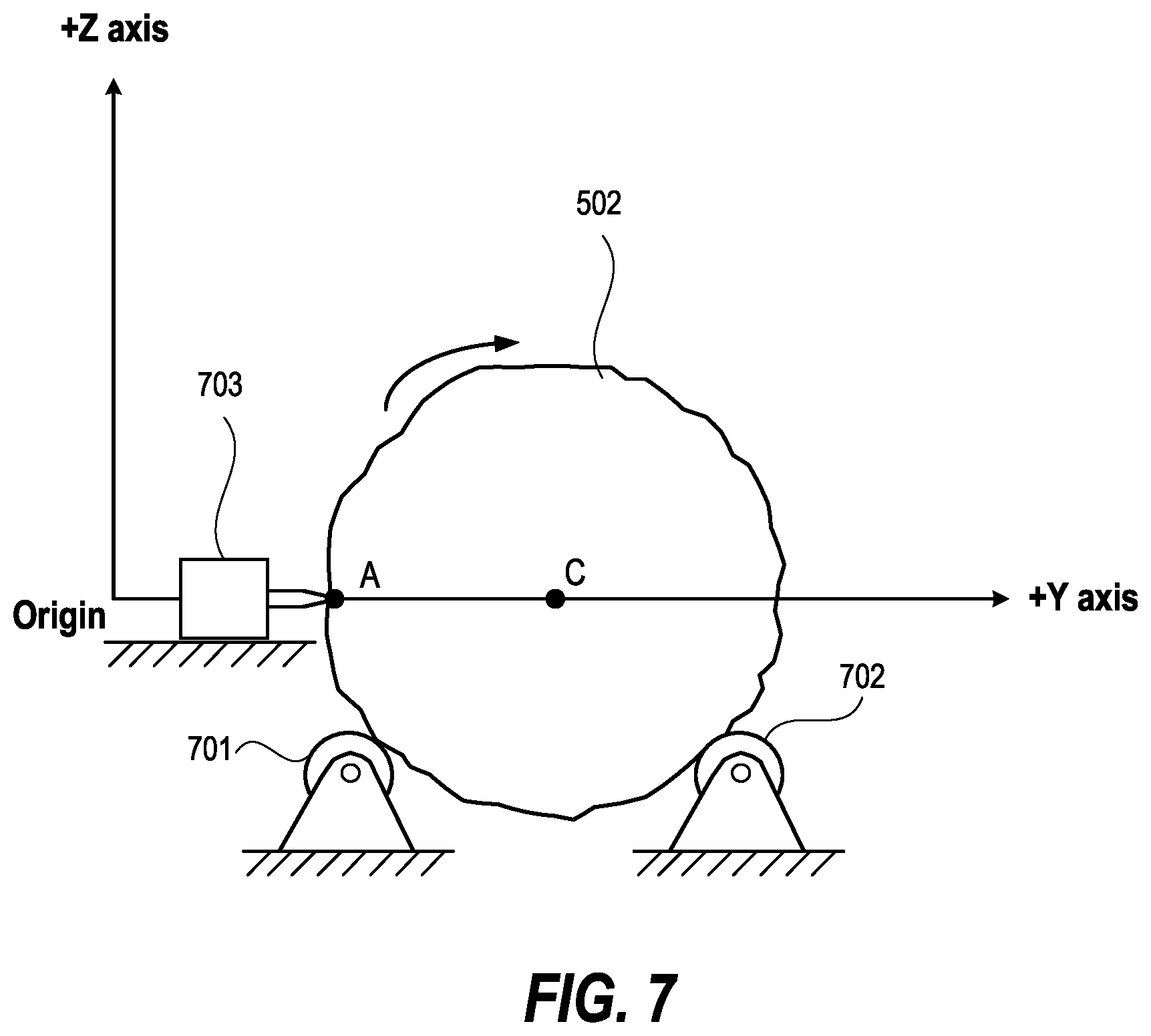 Patent US12311423 Figure 7 – System and method for improving roll roundness