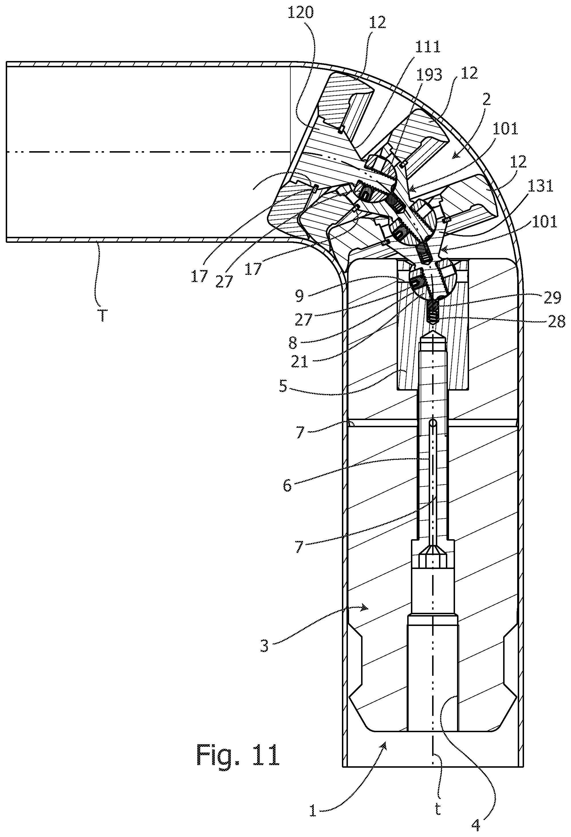 Patent US12311430 Figure 4 – Mandrel for pipe bending machine