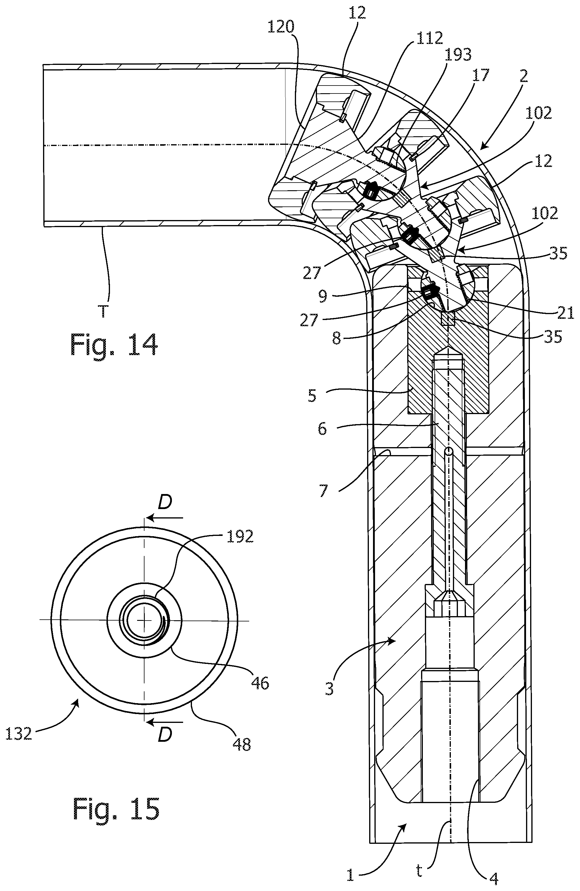 Patent US12311430 Figure 6 – Mandrel for pipe bending machine