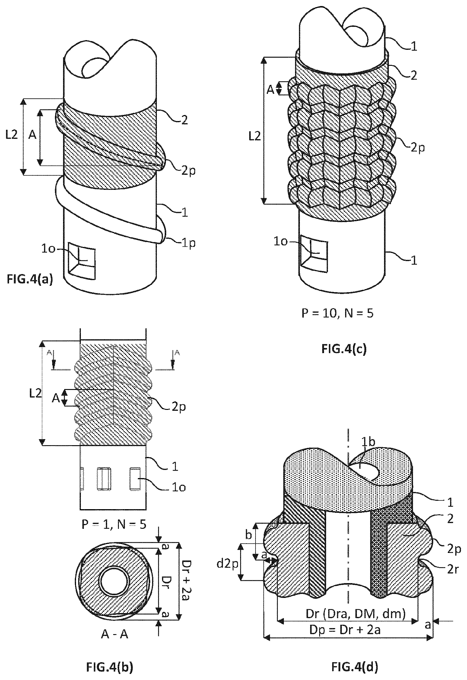 Patent US12311436 Figure 4 – Submerged nozzle comprising continuous circumferential wavy ribs