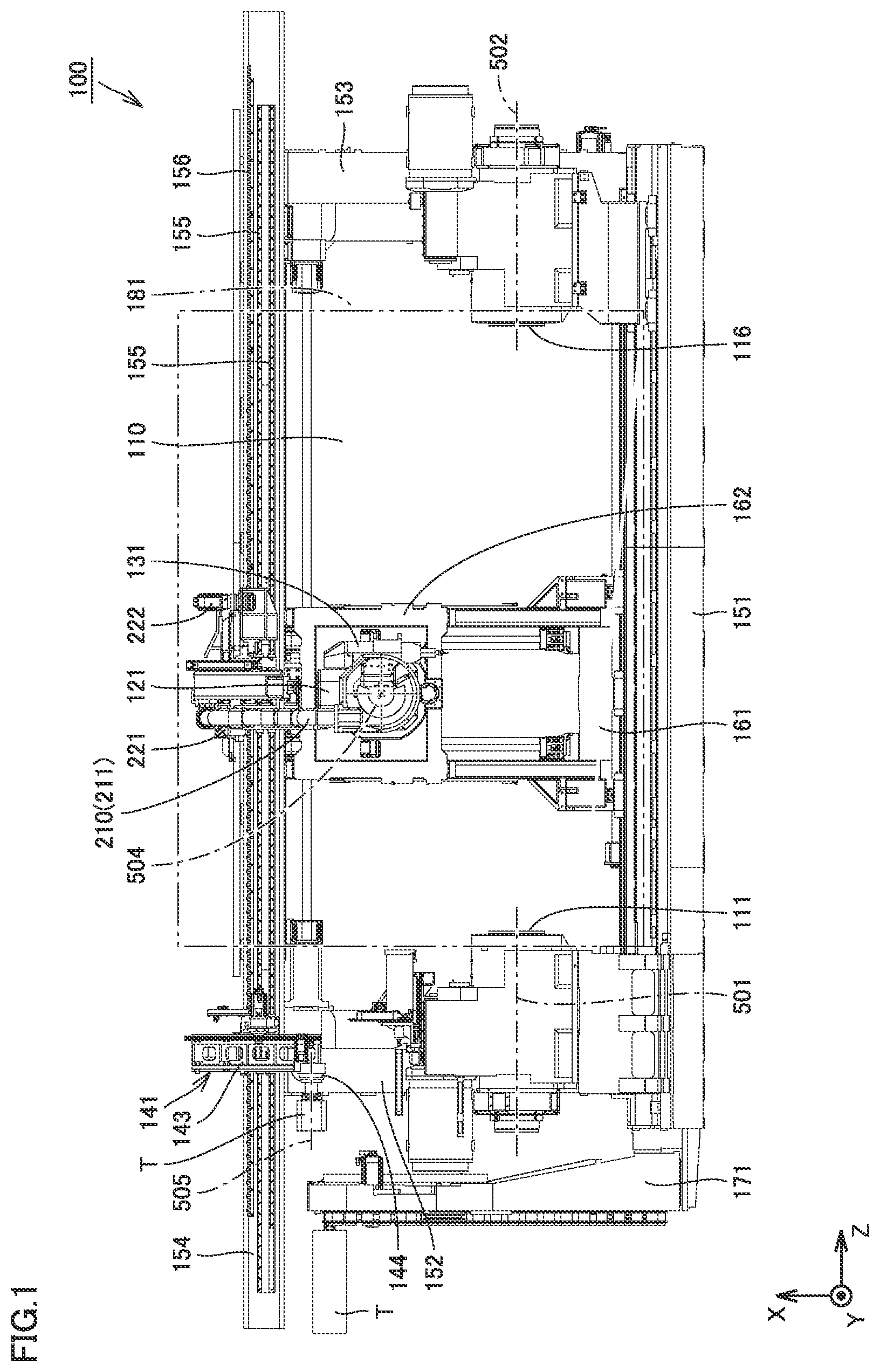 Patent US12311442 Figure 1 – Processing machine