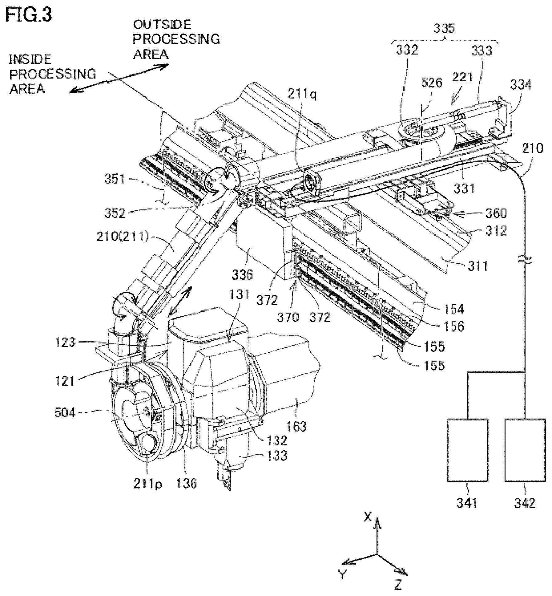 Patent US12311442 Figure 3 – Processing machine