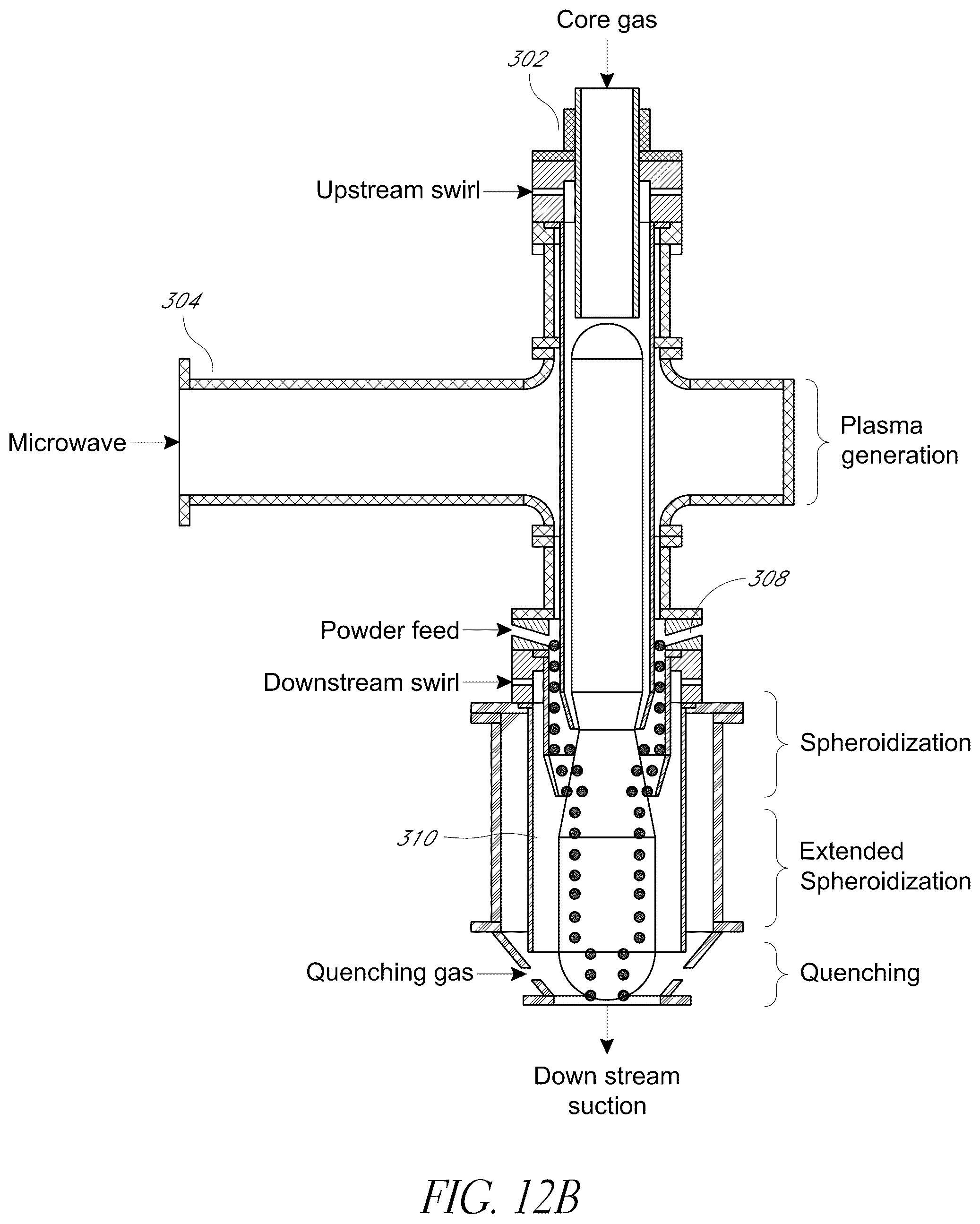 Patent US12311447 Figure 10 – Process for producing spheroidized powder from feedstock materials