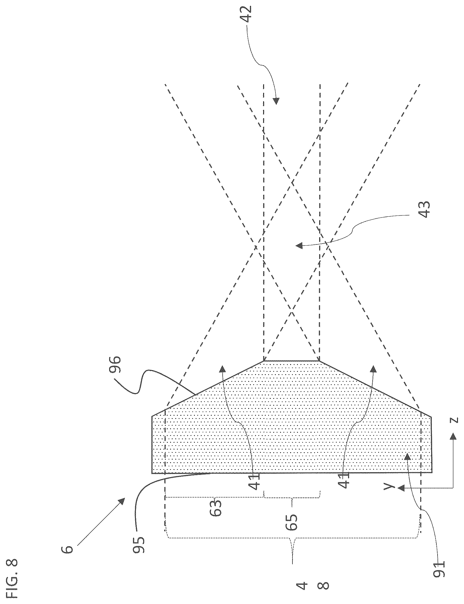 Patent US12311469 Figure 8 – Methods and devices for introducing separation lines into transparent brittle fracturing materials
