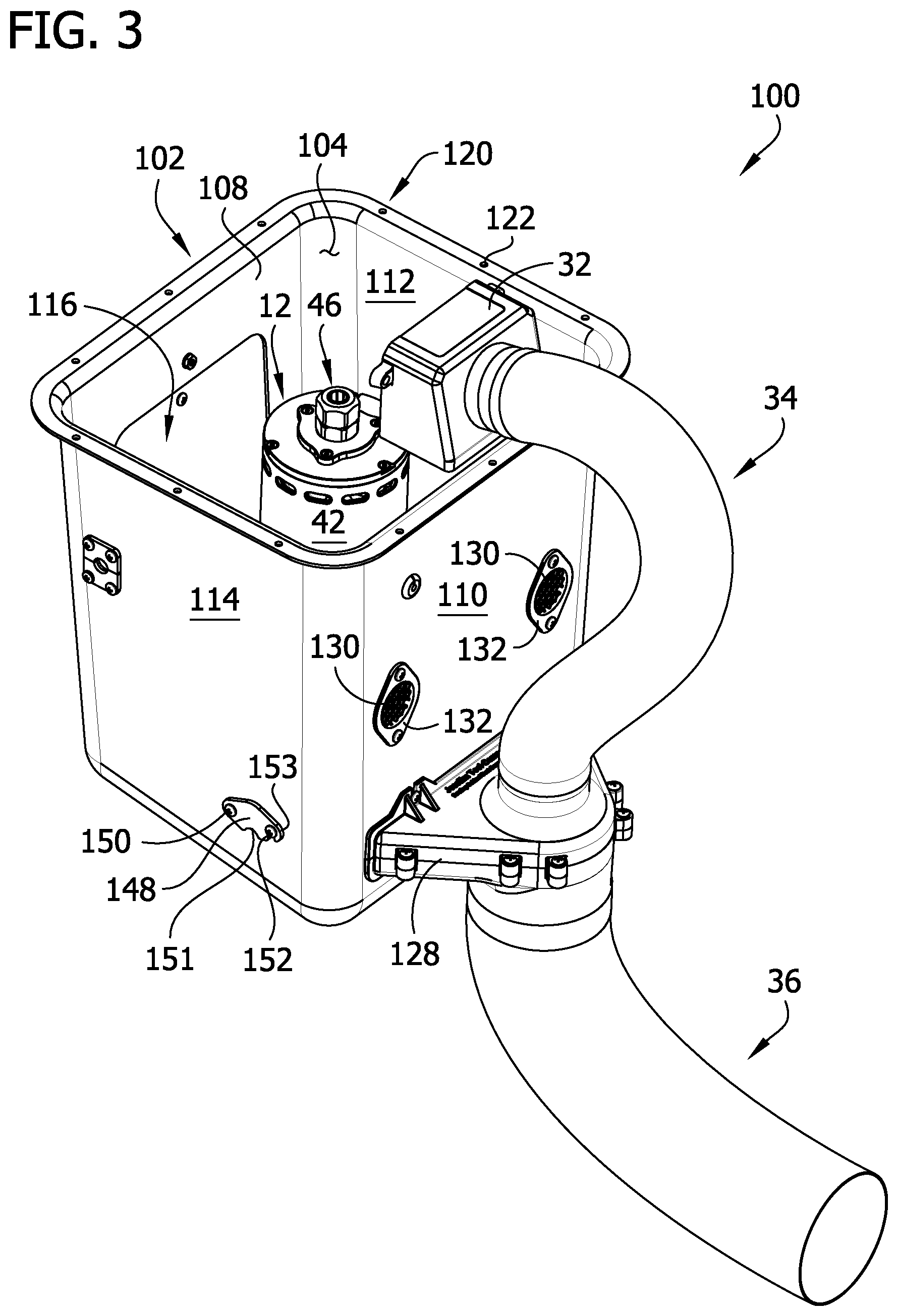 Patent US12311484 Figure 3 – Router and debris receptacle
