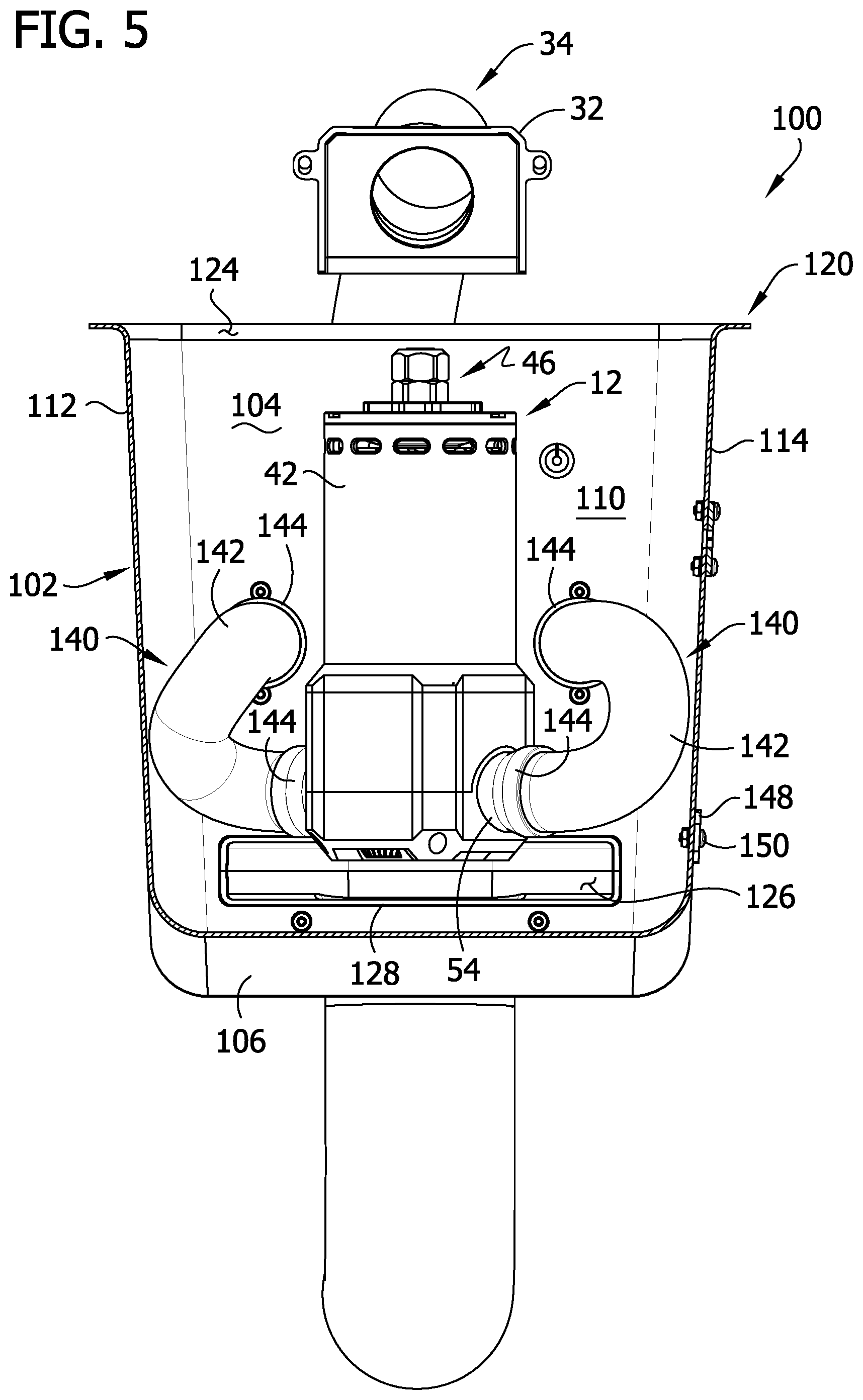 Patent US12311484 Figure 5 – Router and debris receptacle