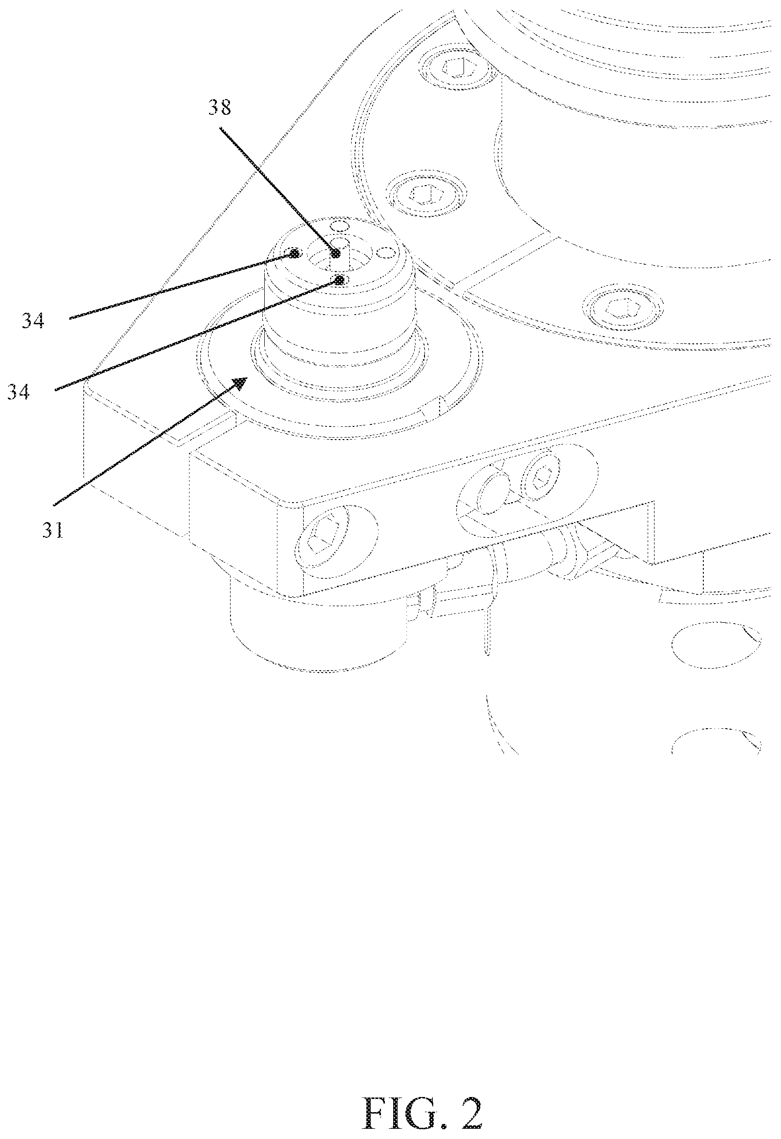 Patent US12311488 Figure 2 – Device for the automatic connection of a high speed spindle to a numerically controlled machine