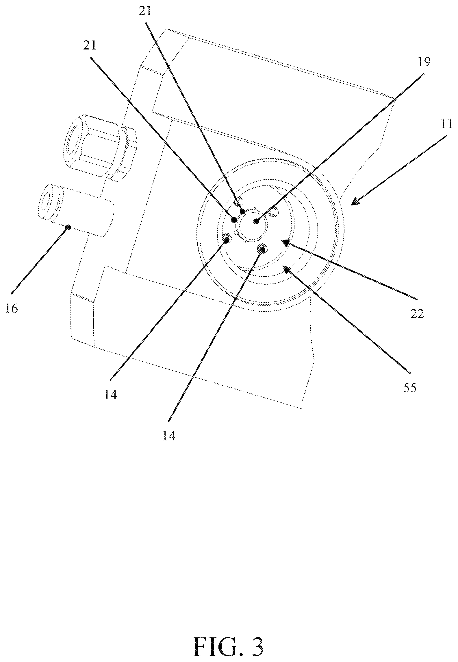Patent US12311488 Figure 3 – Device for the automatic connection of a high speed spindle to a numerically controlled machine