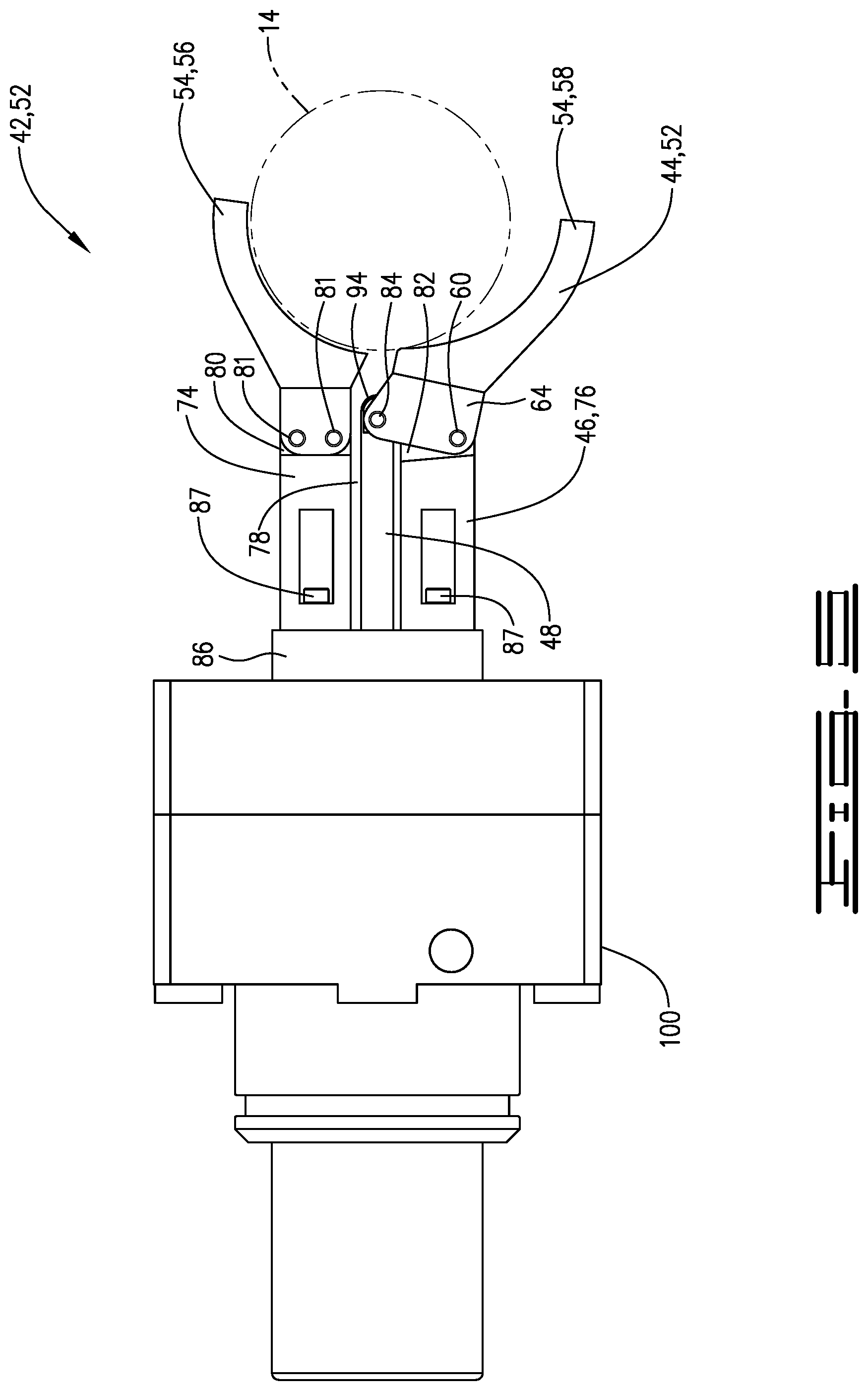 Patent US12311489 Figure 5 – Handling tool