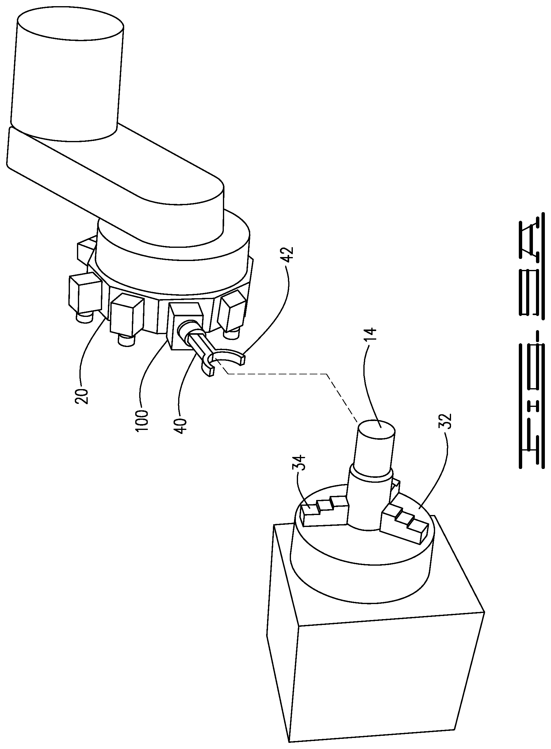 Patent US12311489 Figure 9 – Handling tool