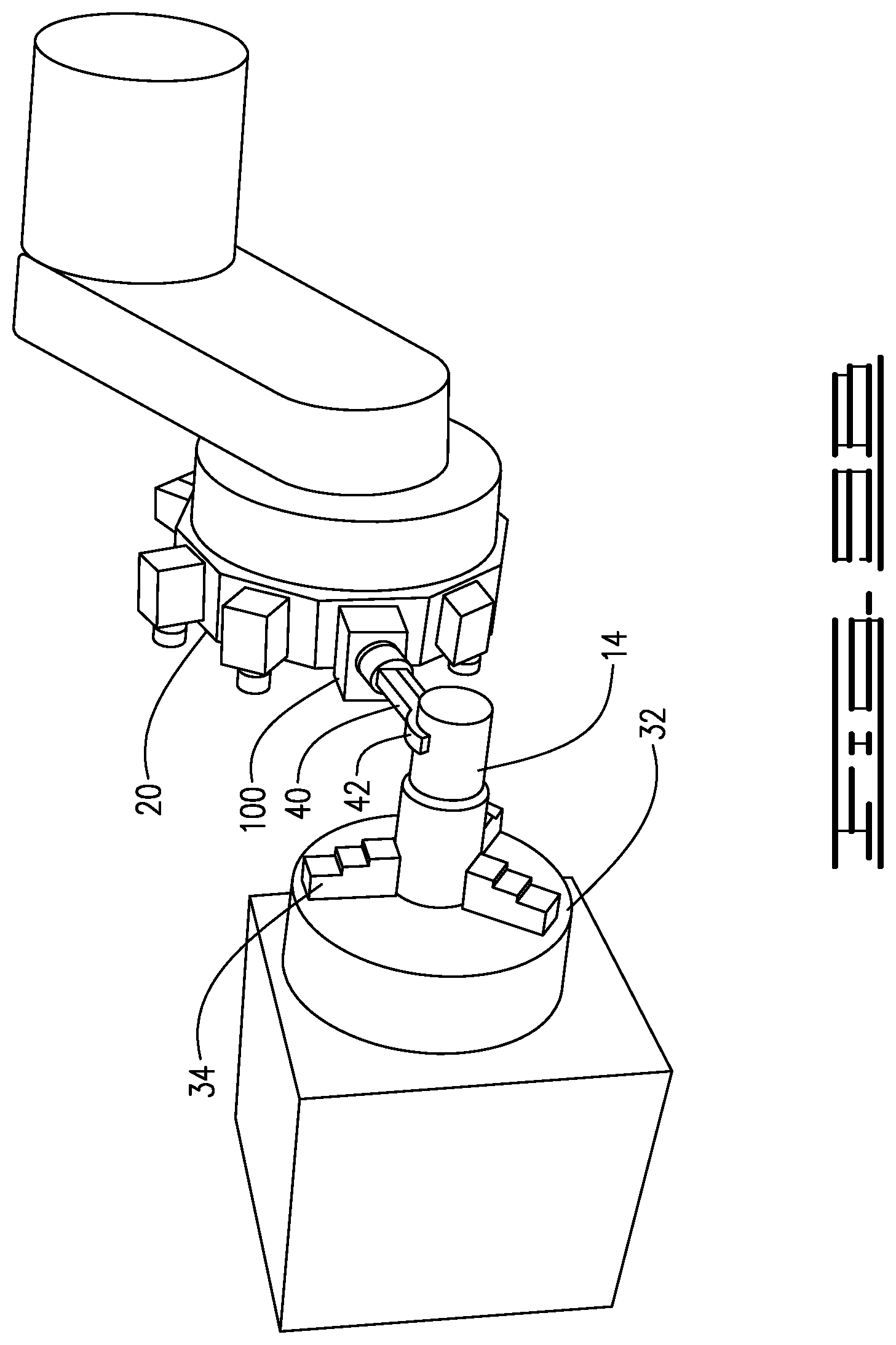 Patent US12311489 Figure 10 – Handling tool