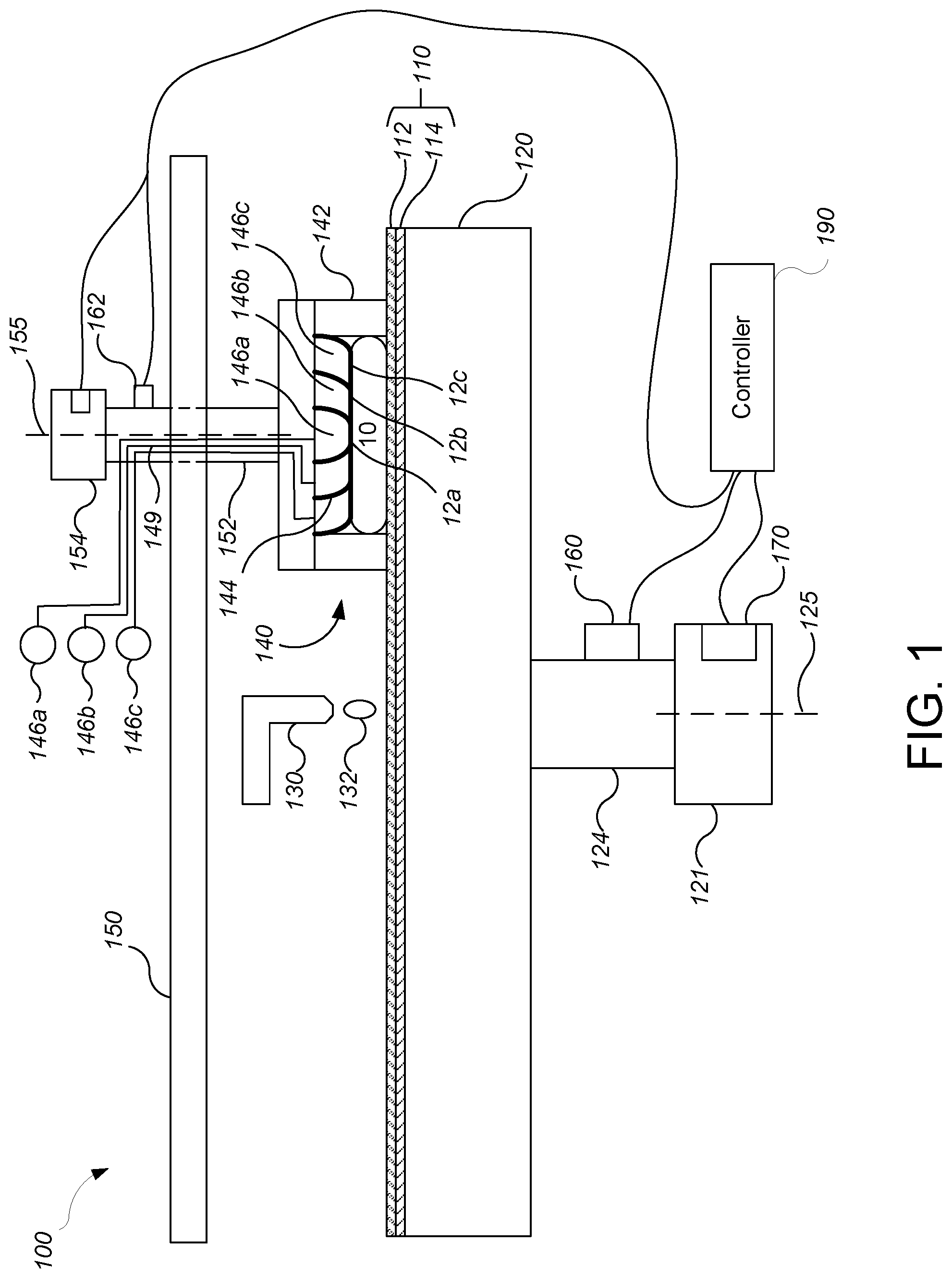 Patent US12311494 Figure 1 – Pressure signals during motor torque monitoring to provide spatial resolution