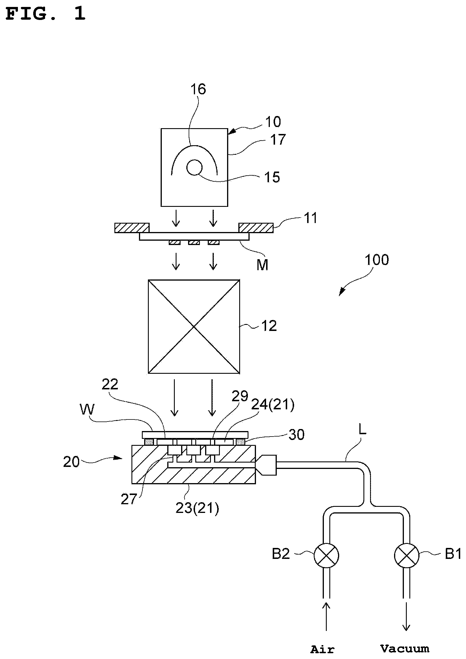 Patent US12311504 Figure 1 – Holding mechanism and exposure apparatus