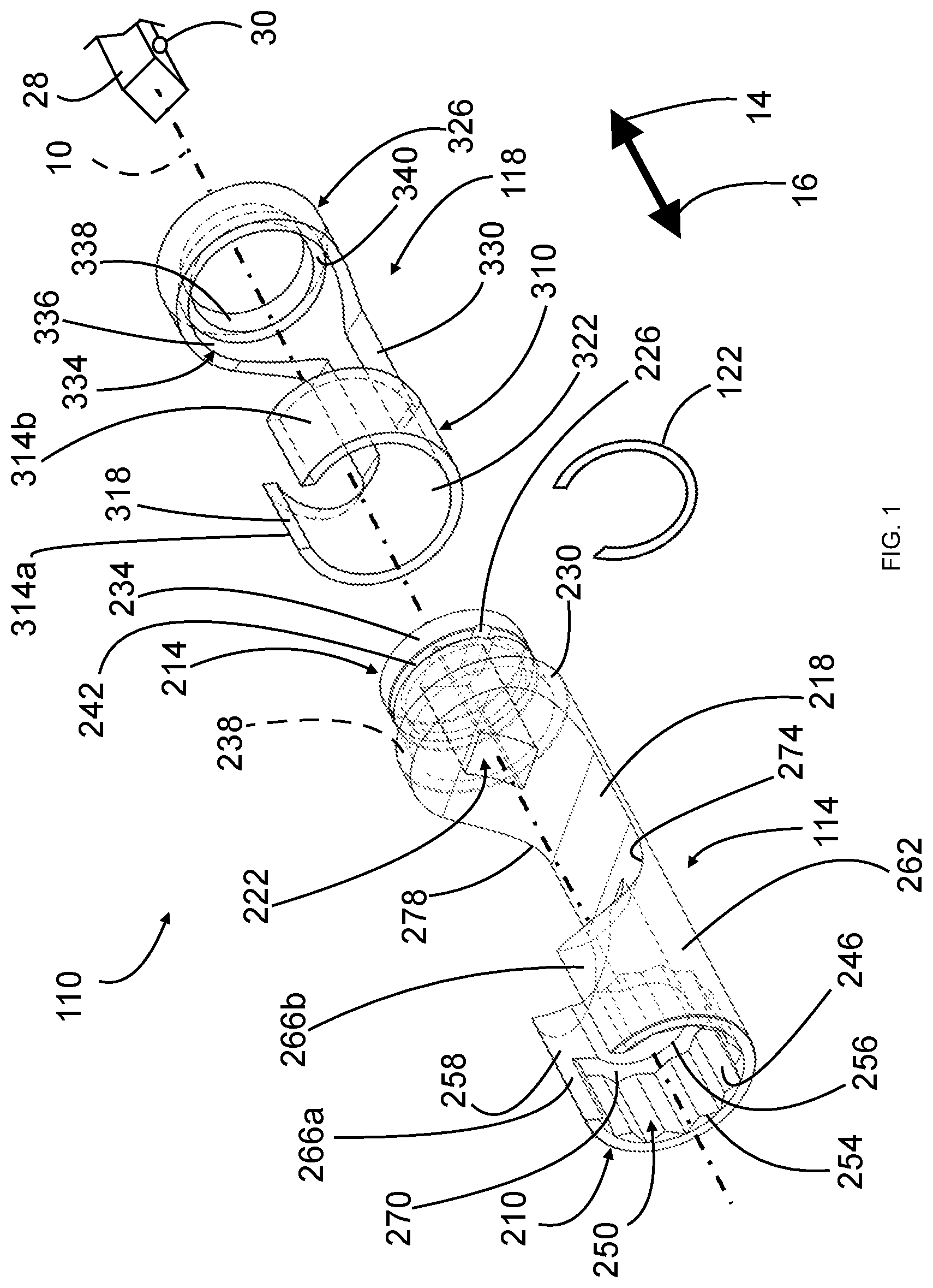 Patent US12311505 Figure 1 – Tube nut socket tool with anti-dilation feature