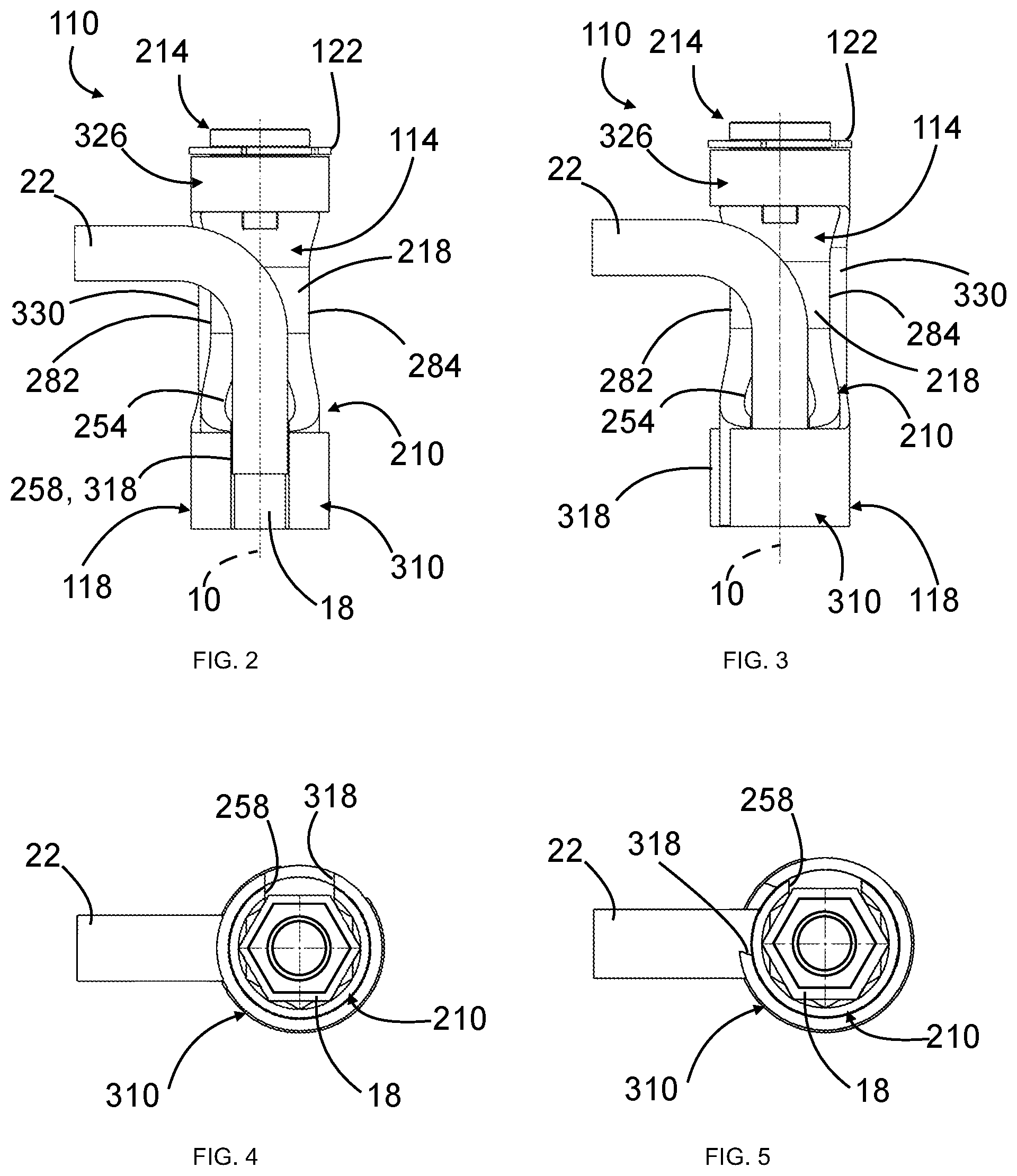 Patent US12311505 Figure 2 – Tube nut socket tool with anti-dilation feature
