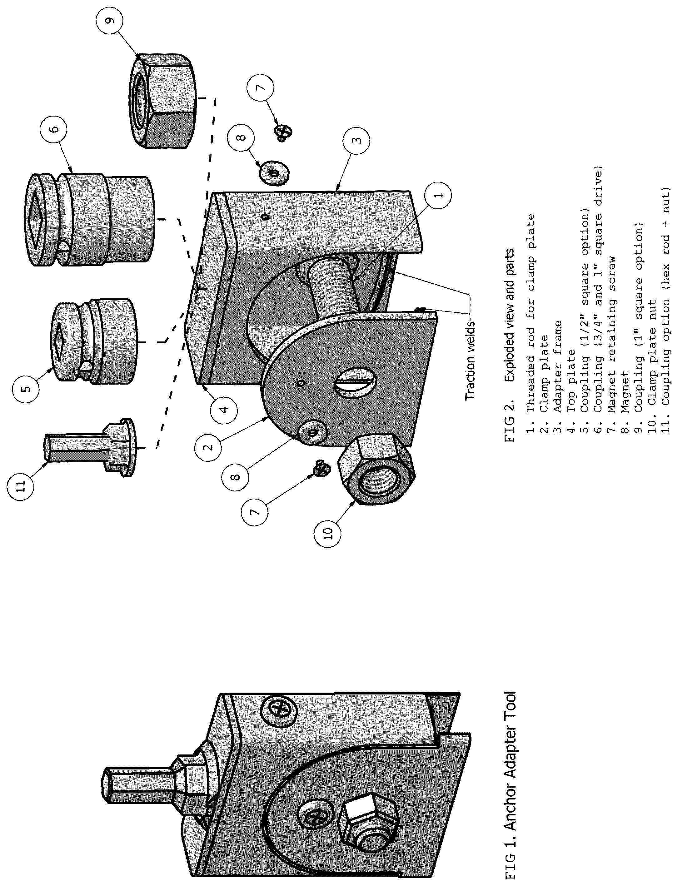 Patent US12311506 Figure 1 – Anchor driver adapter tool