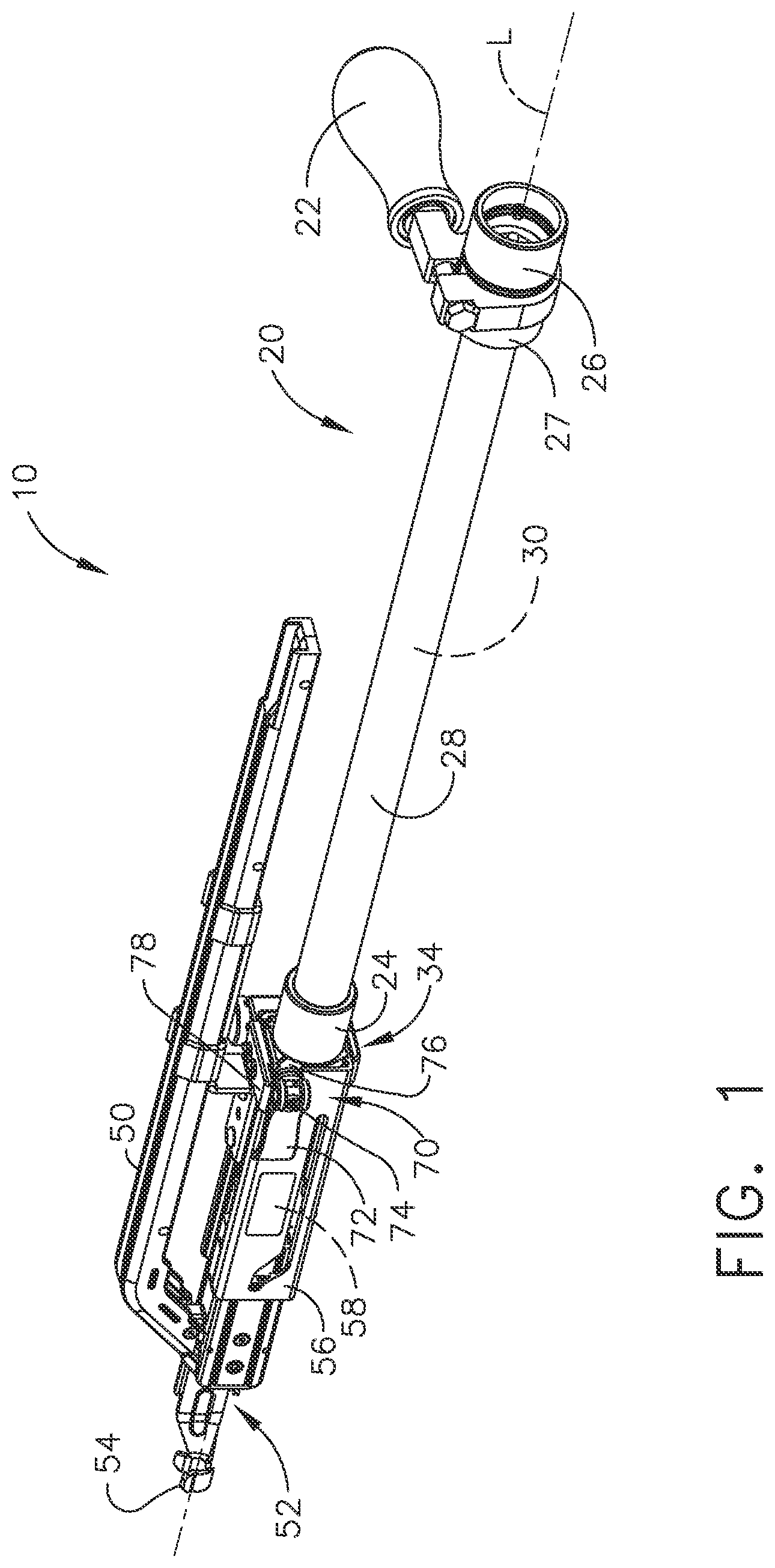 Patent US12311510 Figure 1 – Autofeed screwdriver attachment with clamp-on connector