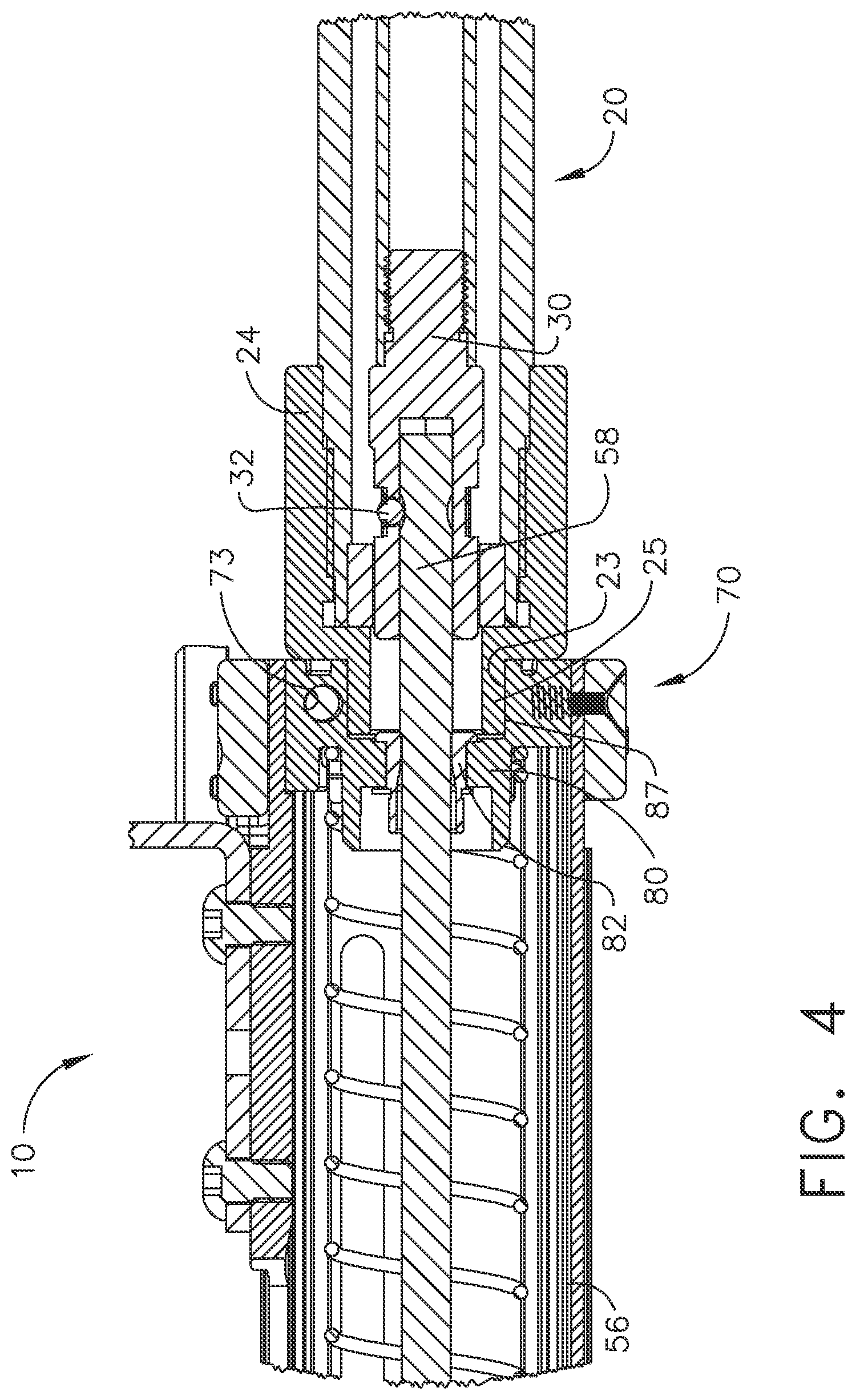 Patent US12311510 Figure 4 – Autofeed screwdriver attachment with clamp-on connector