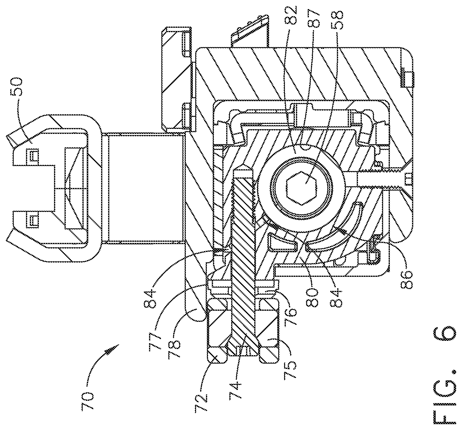 Patent US12311510 Figure 6 – Autofeed screwdriver attachment with clamp-on connector