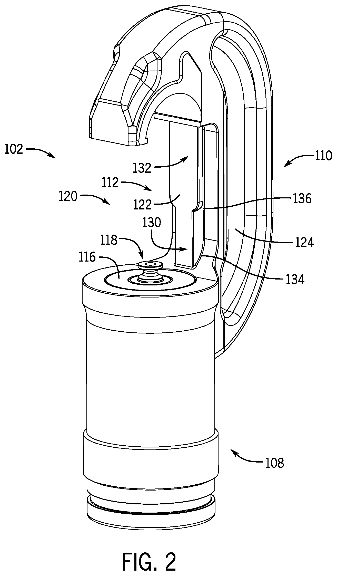 Patent US12311513 Figure 2 – Ram guide for a crimper
