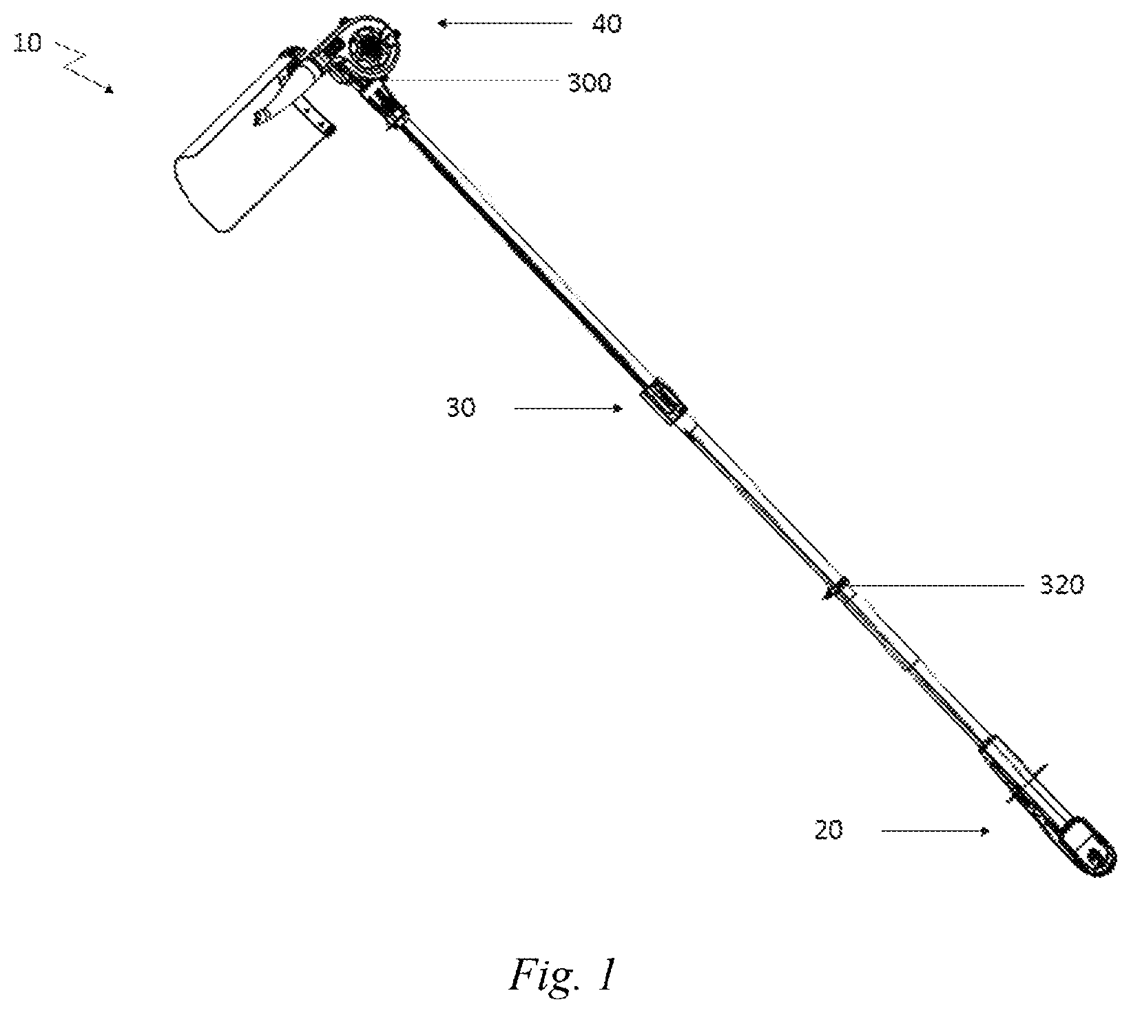 Patent US12311520 Figure 1 – Long-rod-type electric tool