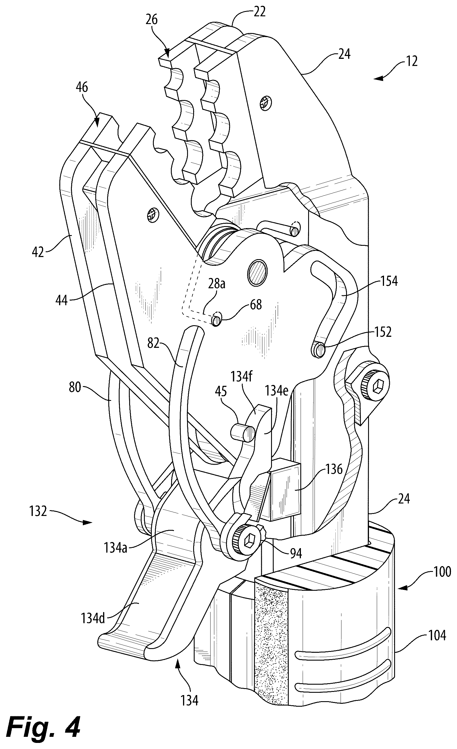 Patent US12311521 Figure 4 – Tool with multi-stage trigger