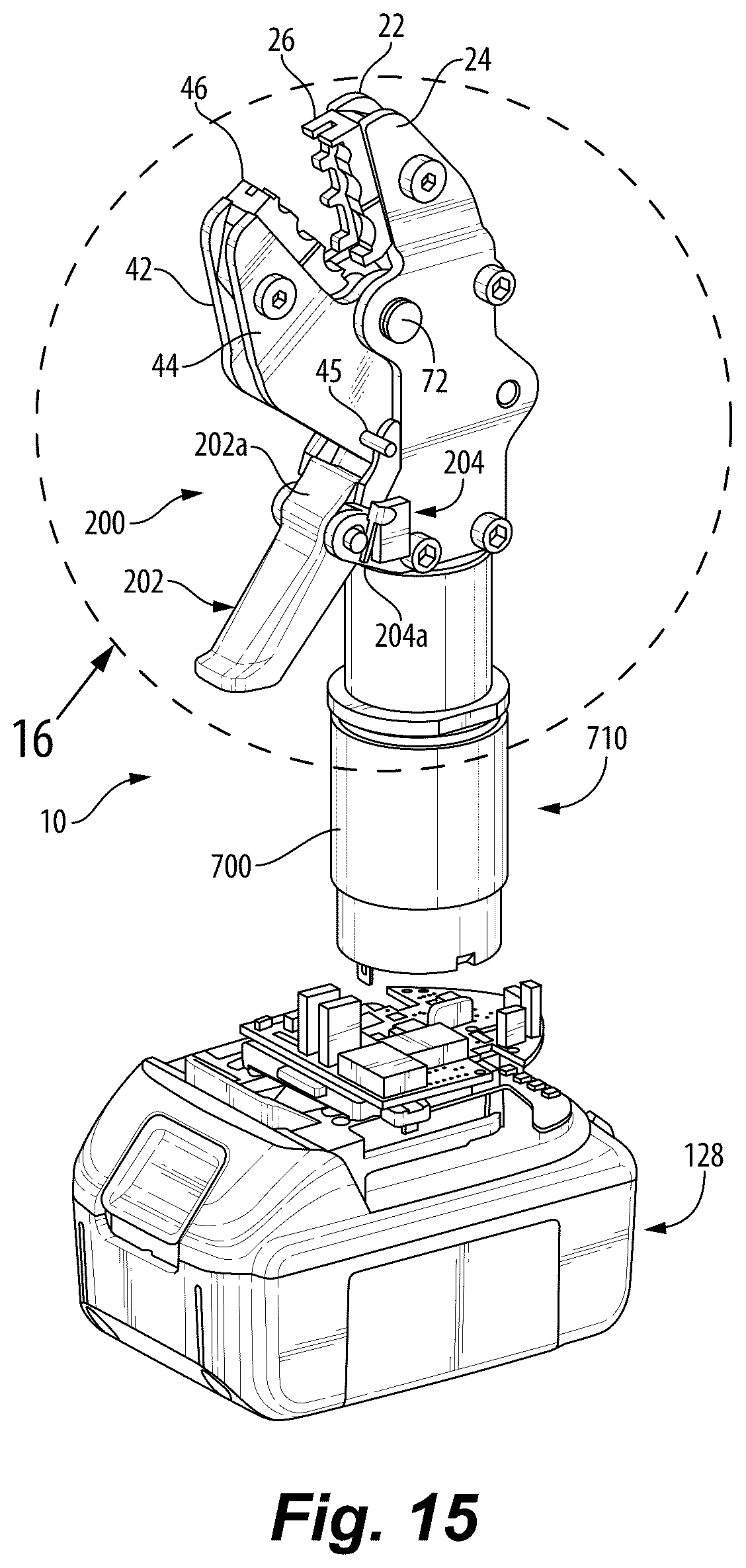 Patent US12311521 Figure 10 – Tool with multi-stage trigger
