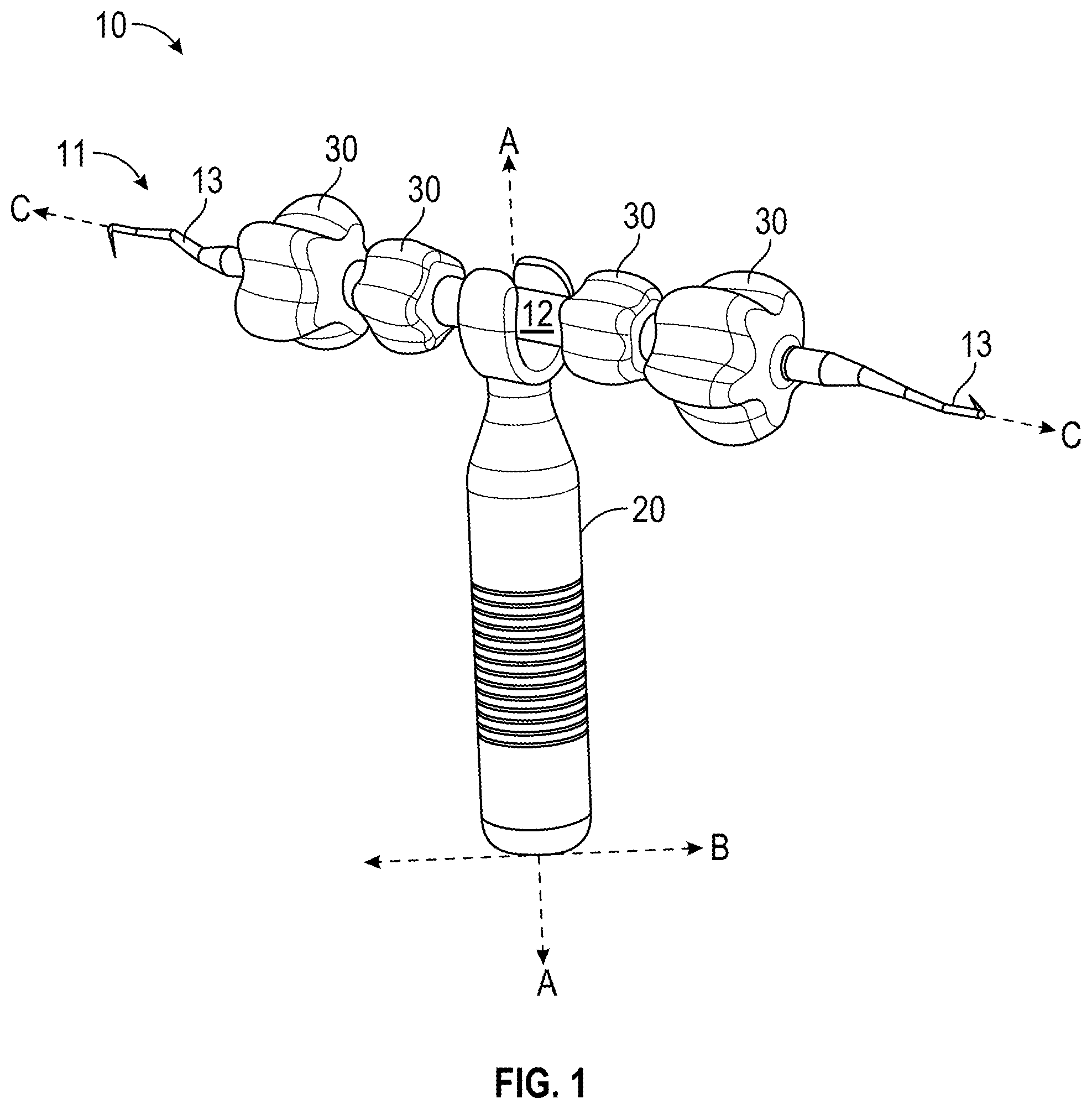 Patent US12311523 Figure 1 – Ergonomic instrument handling system