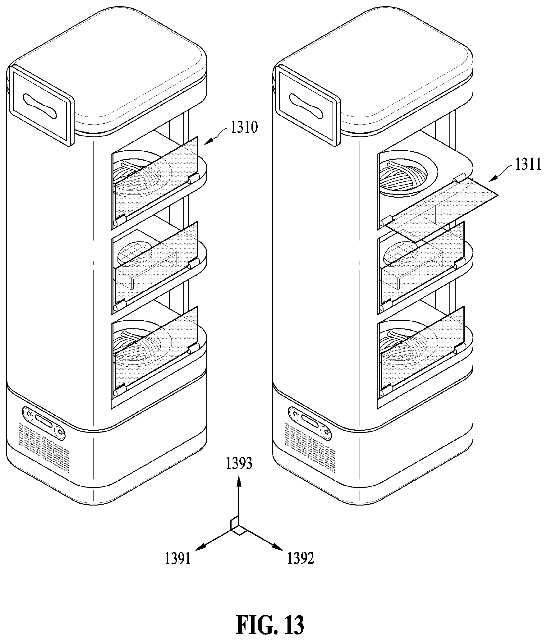 Patent US12311528 Figure 13 – Device and method of protecting item based on serving order