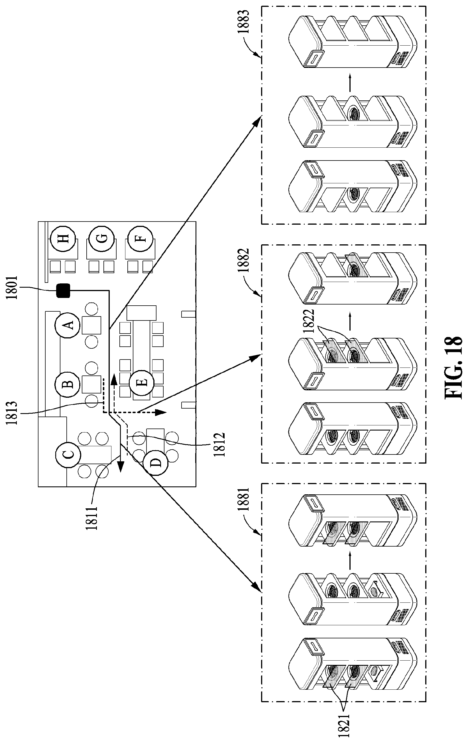 Patent US12311528 Figure 18 – Device and method of protecting item based on serving order