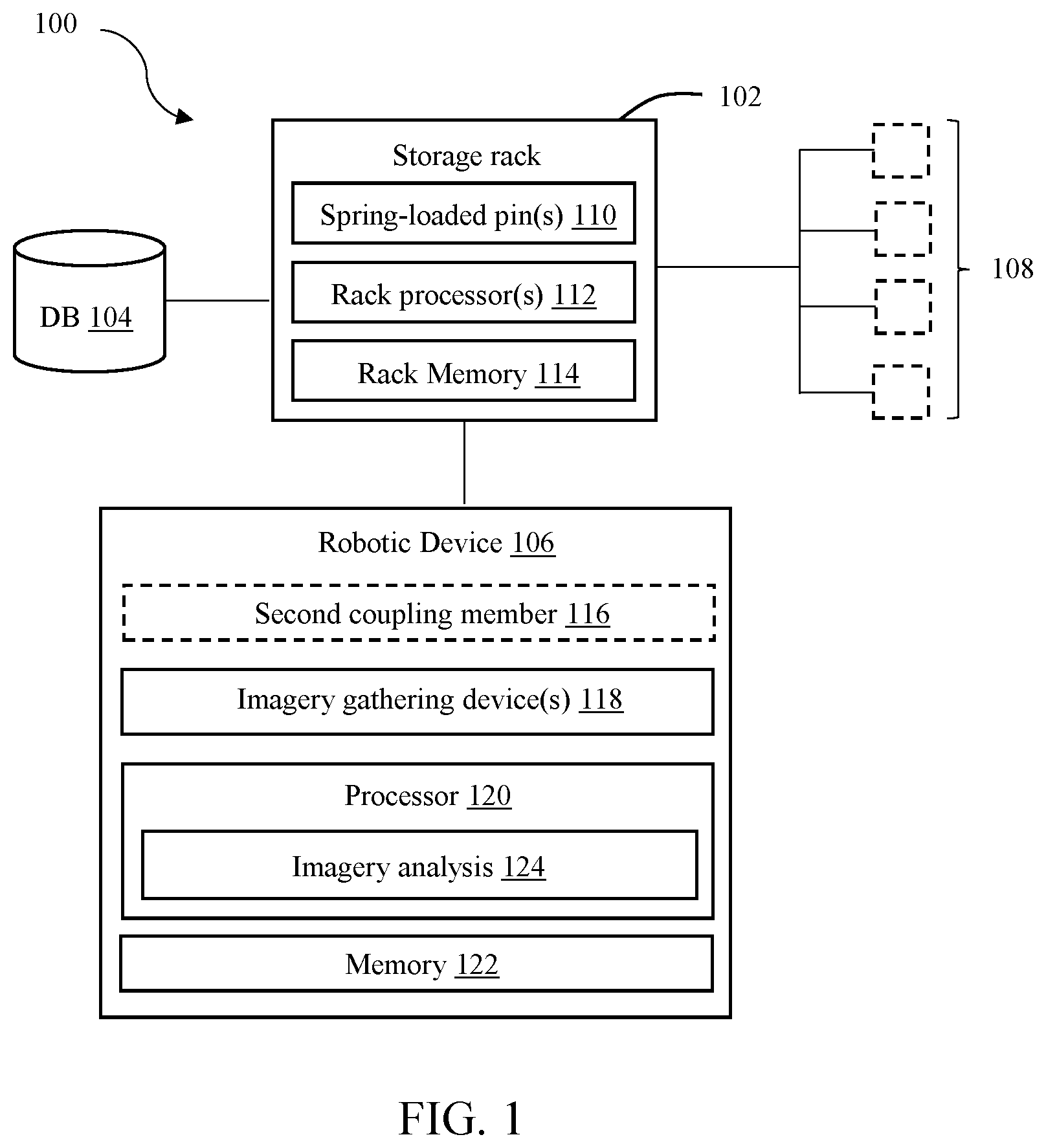 Patent US12311535 Figure 1 – Robotic device configuration