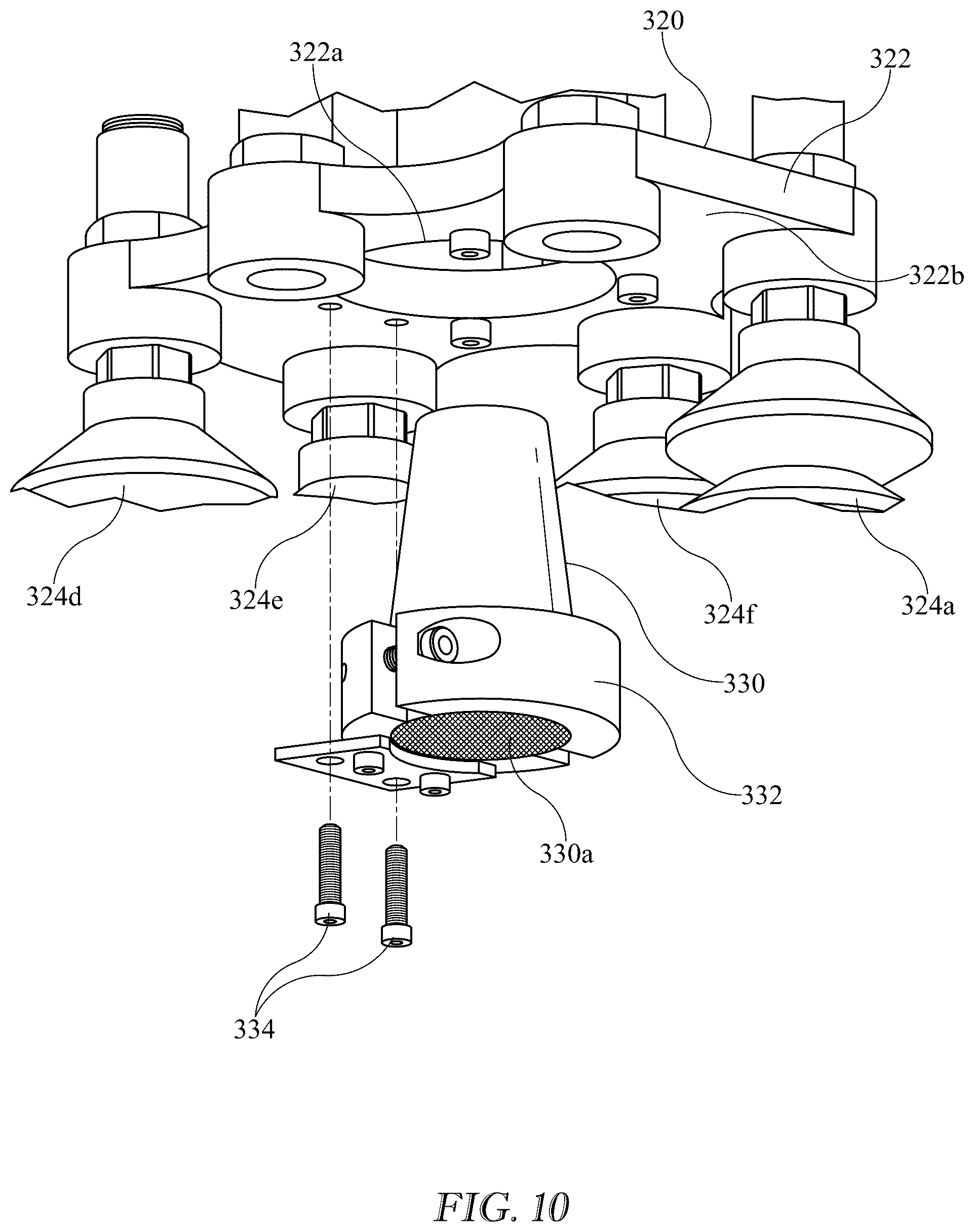 Patent US12311536 Figure 10 – Vacuum-based end effector, system, and method for detecting parcel engagement and classifying parcels using audio