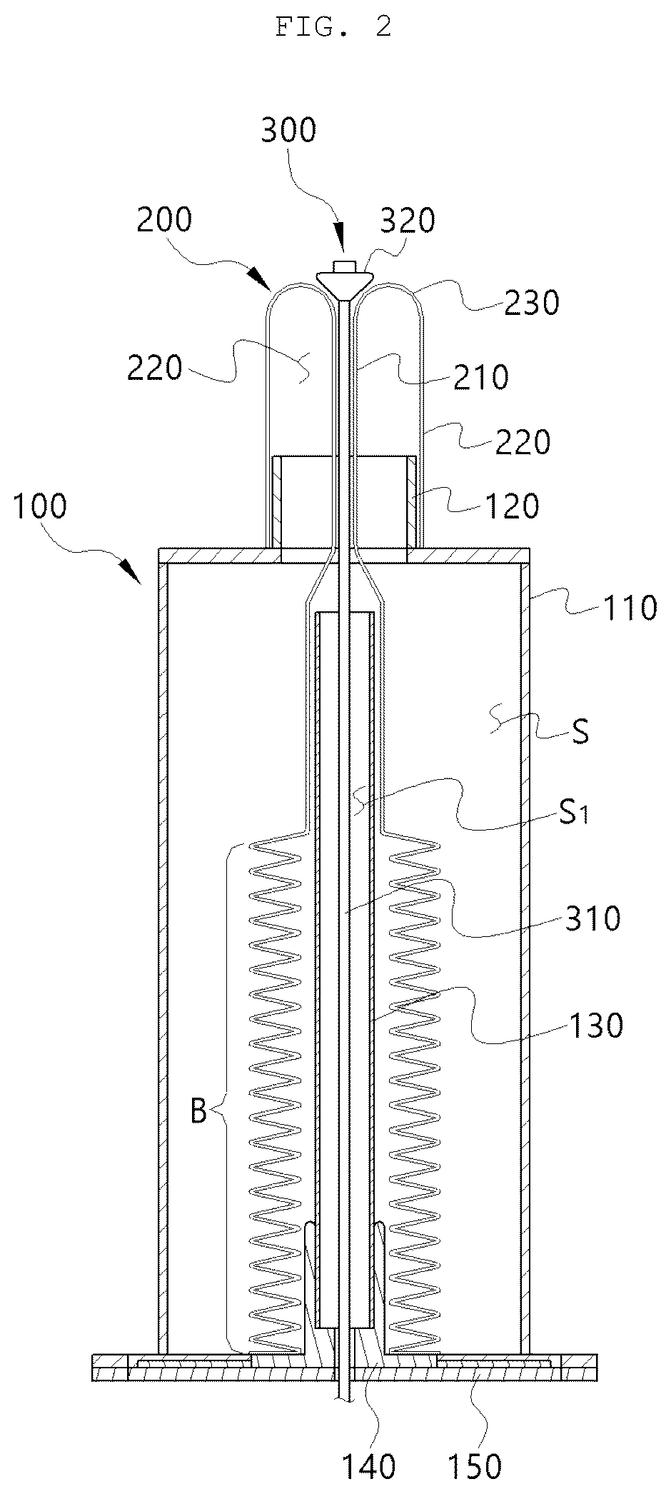 Patent US12311544 Figure 2 – Soft growing robot having folding type growing unit