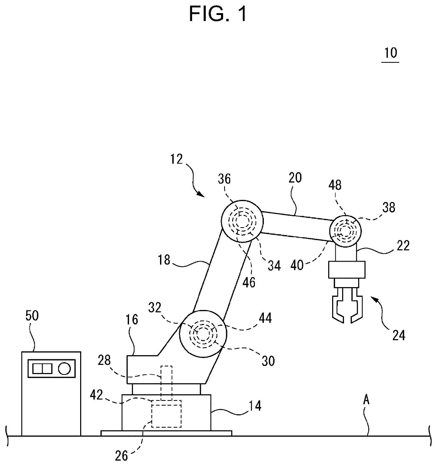 Patent US12311558 Figure 1 – Robot control device, robot system, and robot control method
