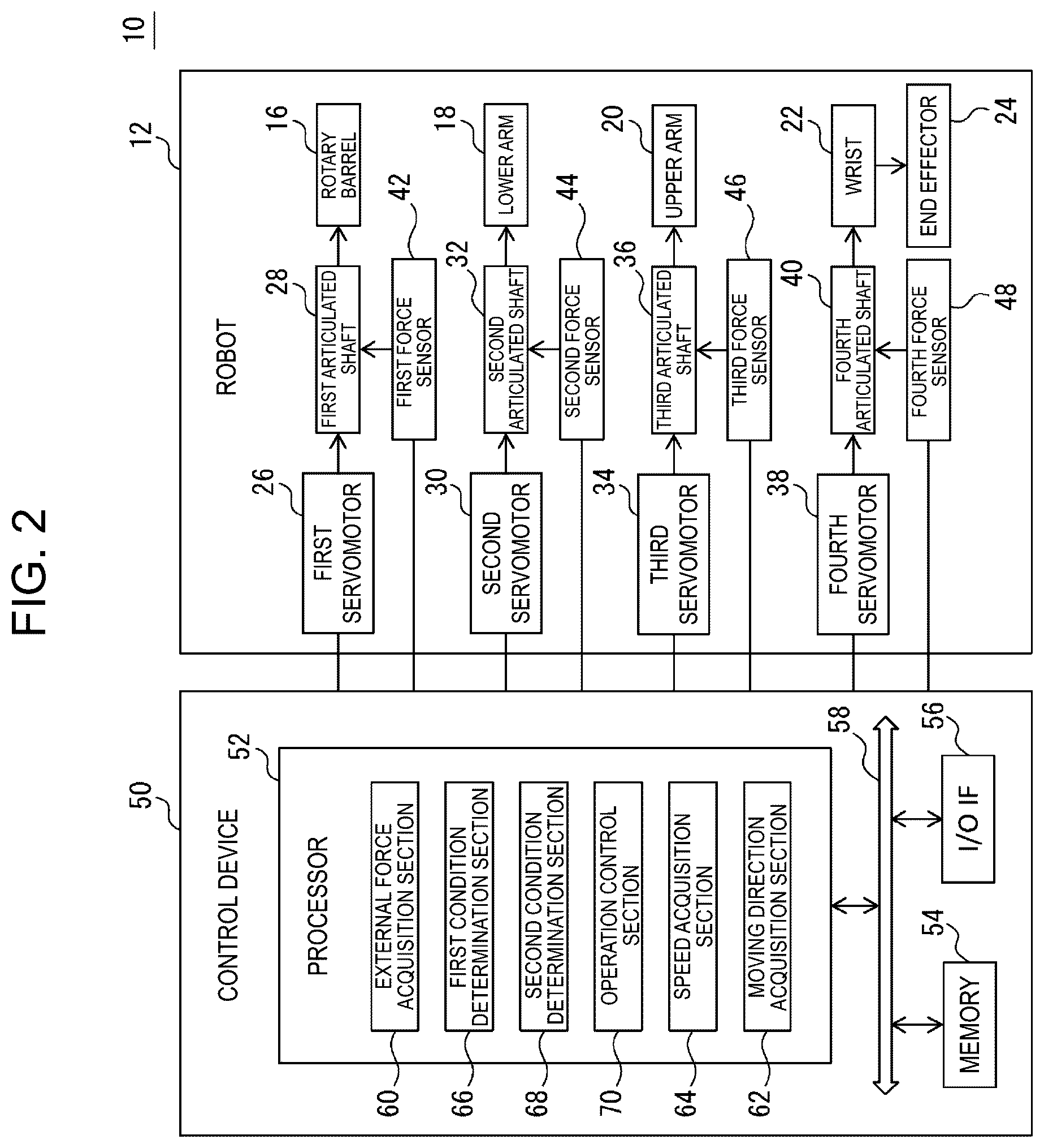 Patent US12311558 Figure 2 – Robot control device, robot system, and robot control method