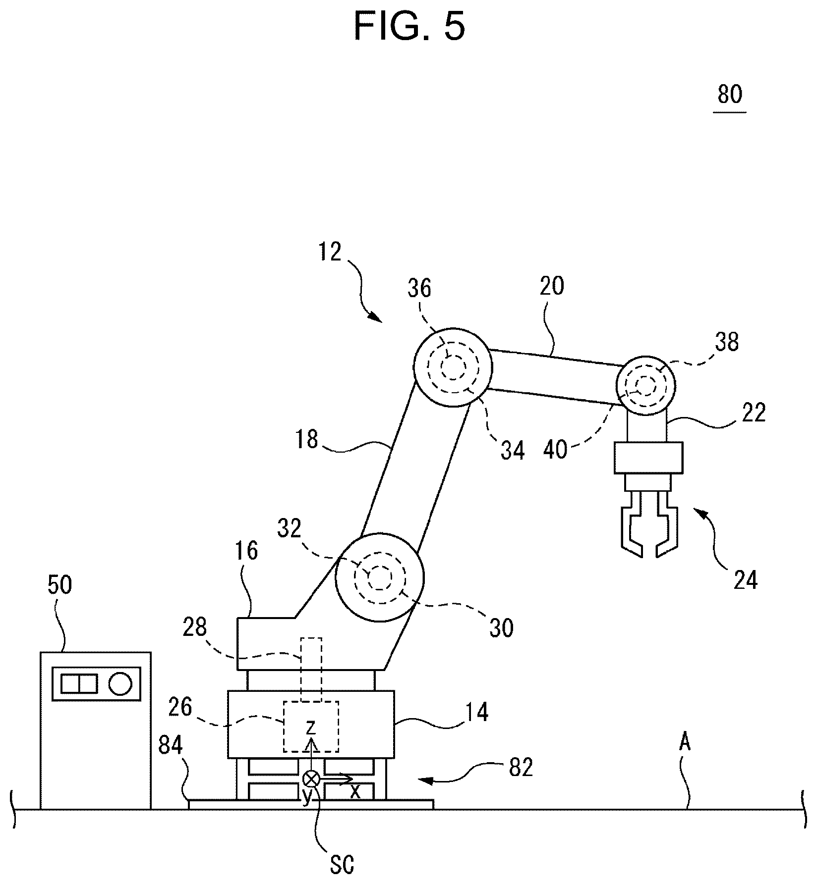 Patent US12311558 Figure 5 – Robot control device, robot system, and robot control method