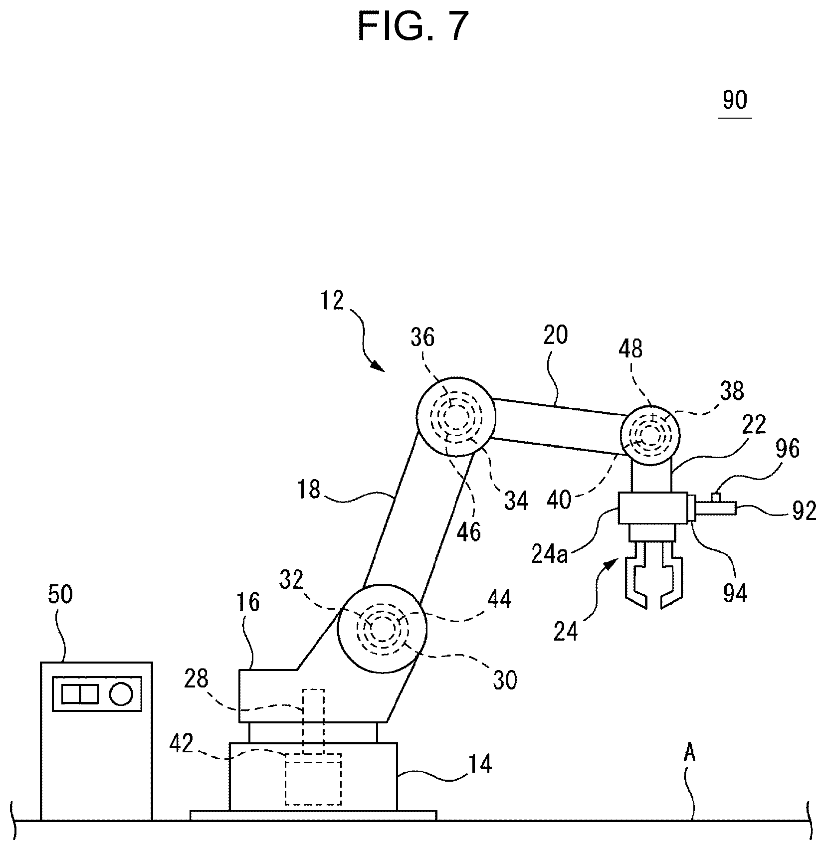 Patent US12311558 Figure 7 – Robot control device, robot system, and robot control method