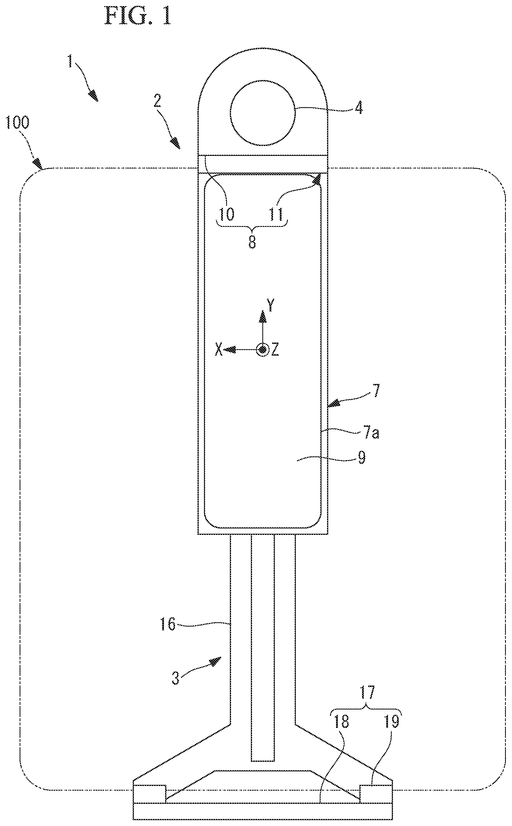 Patent US12311559 Figure 1 – Safety switch device