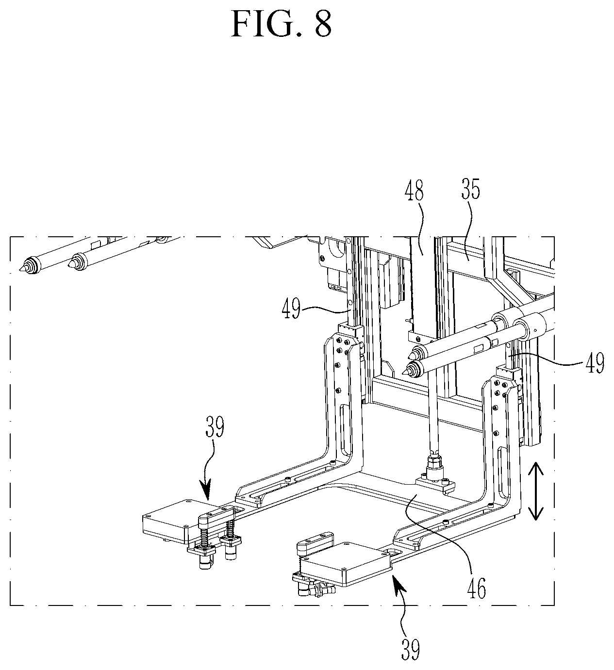 Patent US12311561 Figure 8 – Automated system for mounting front-end module for vehicle