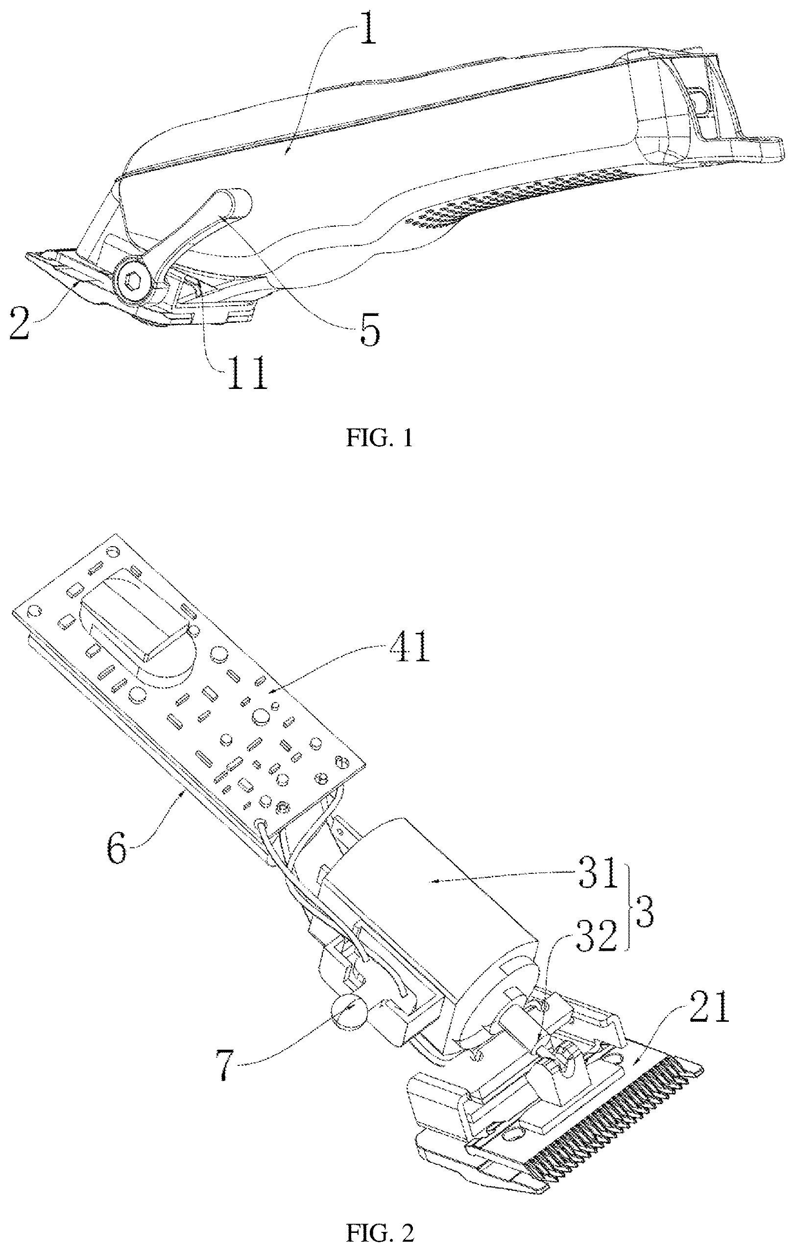 Patent US12311564 — Electric hair clipper with temperature changing function — Figure 1