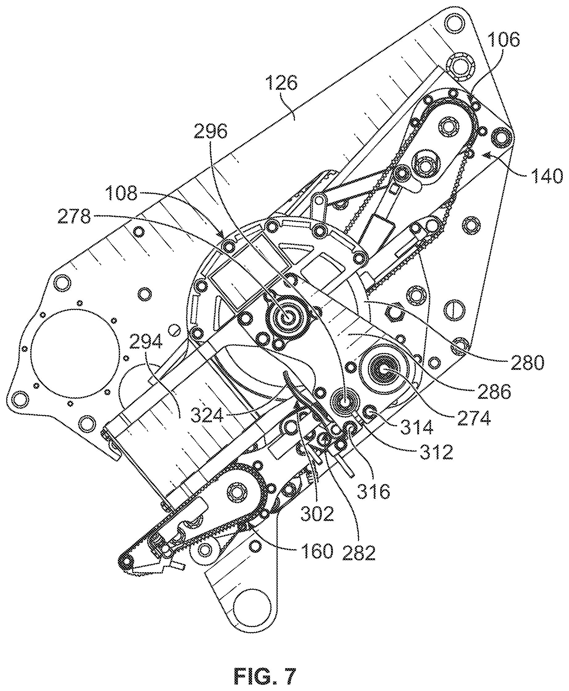 Patent US12311567 Figure 7 – Releasable side strapping assembly for a food product slicing apparatus