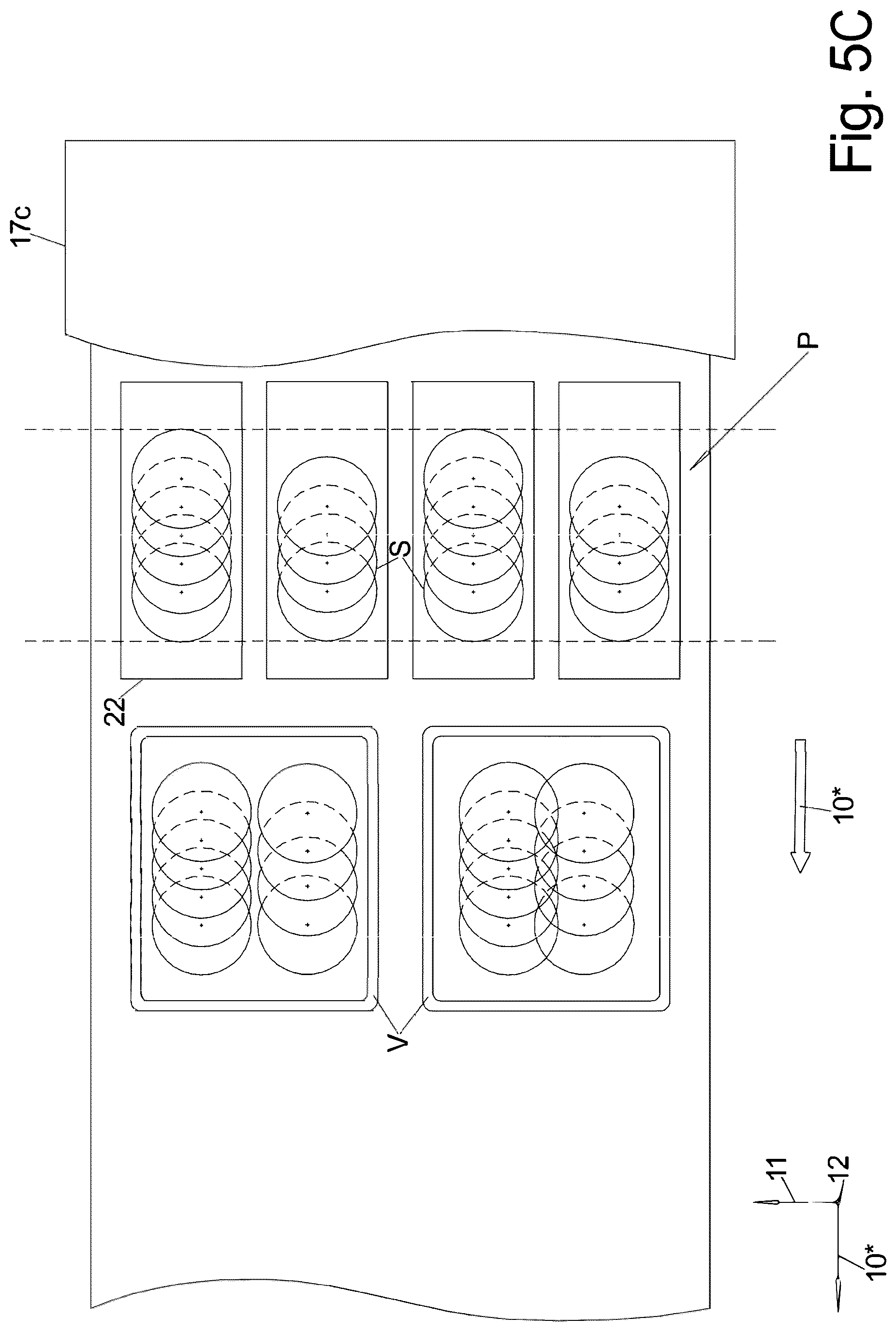 Patent US12311568 Figure 12 – Method for the parallel production of shingled portions with different number of slices and suitable slicing machine