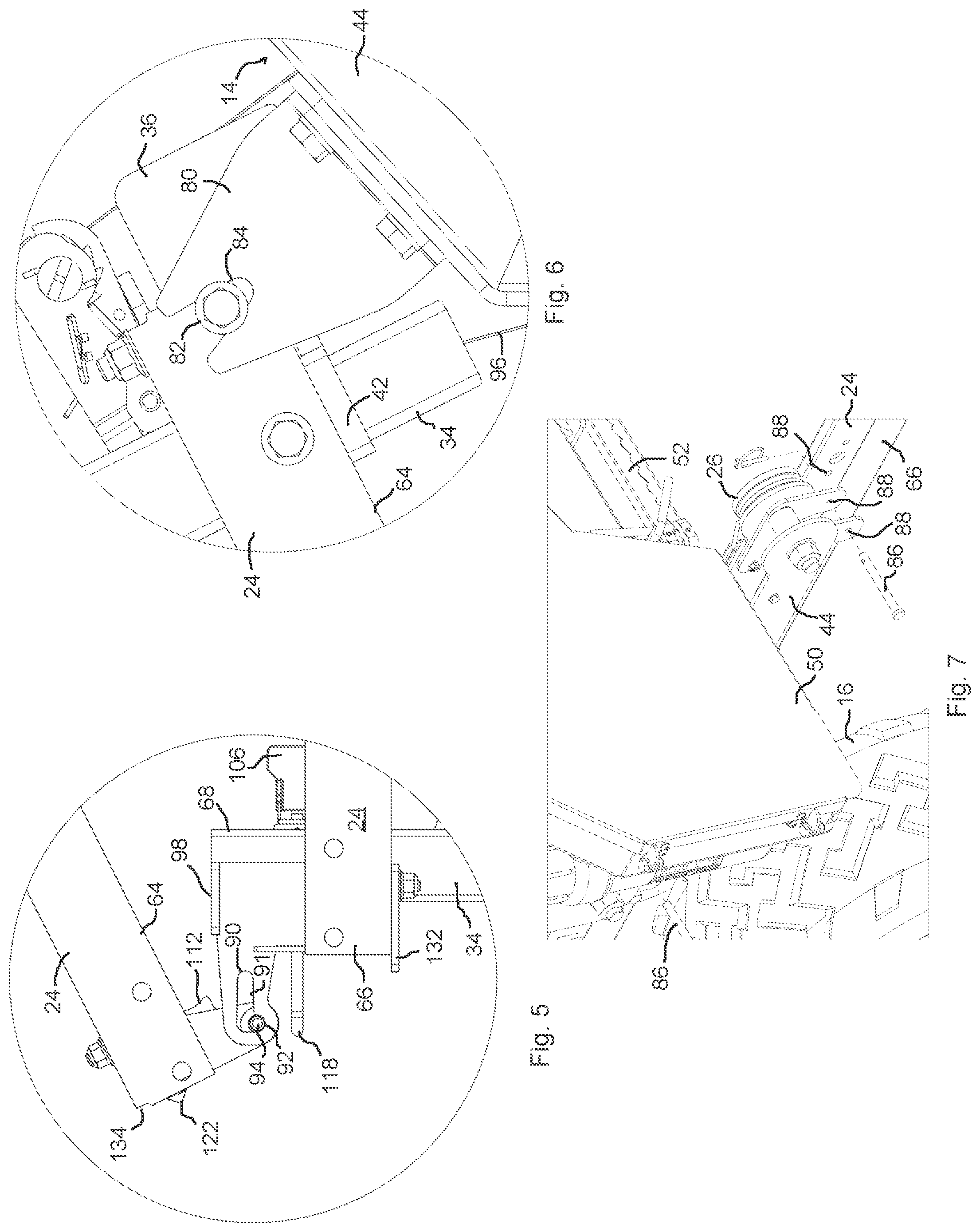 Patent US12311569 Figure 4 – Portable sawmill with folding bed