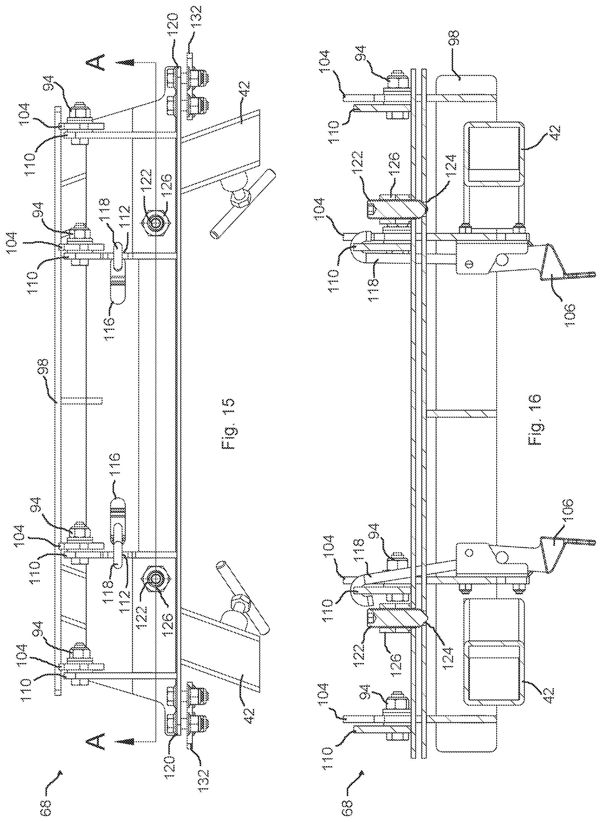 Patent US12311569 Figure 9 – Portable sawmill with folding bed