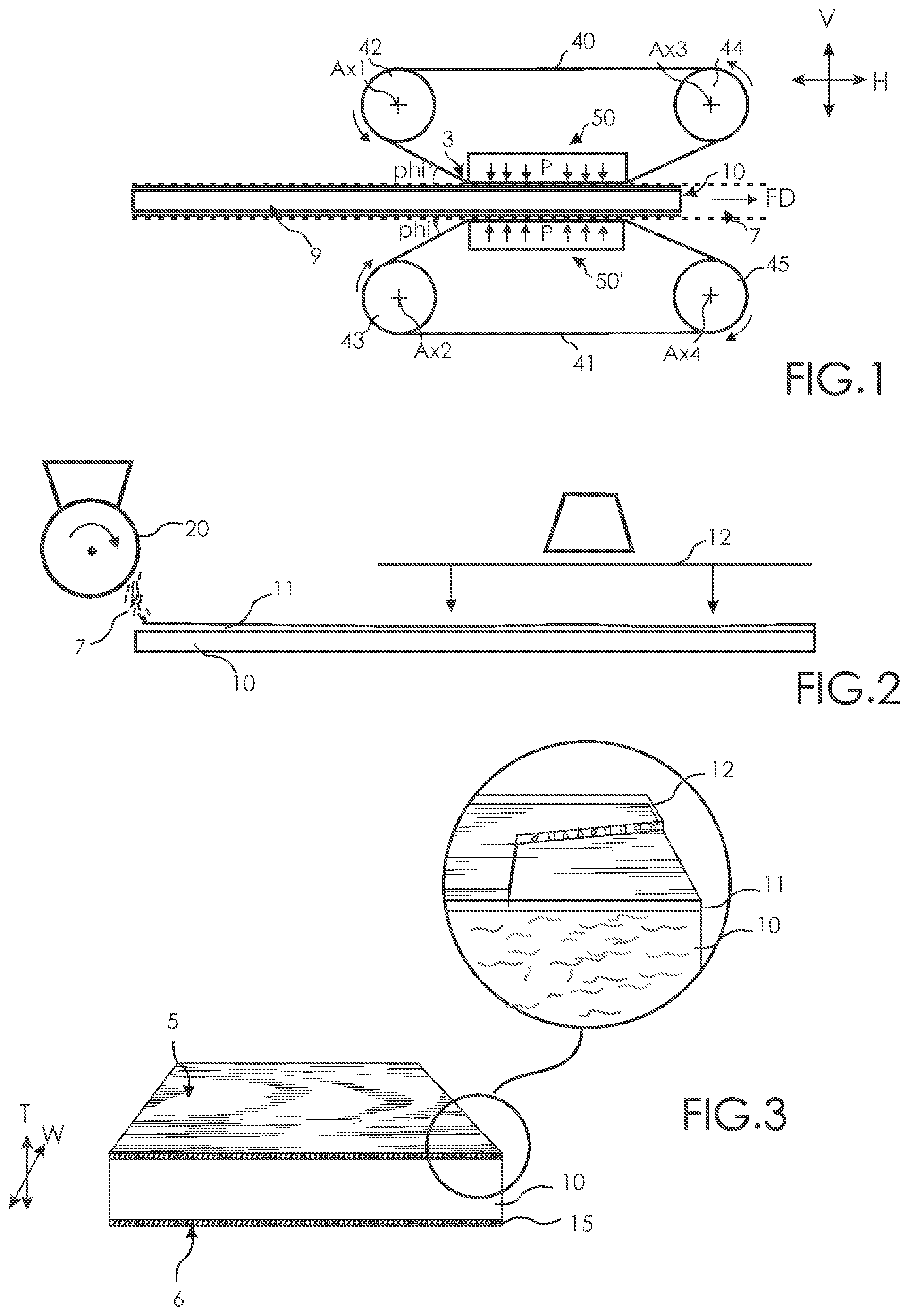 Patent US12311572 Figure 1 – Methods and arrangements for continuous manufacture of building panels