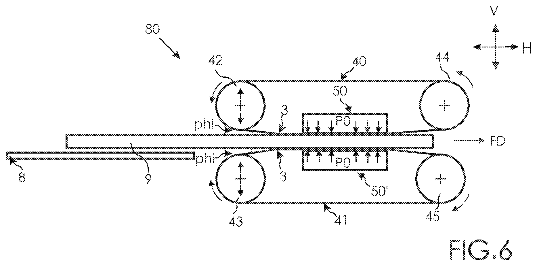 Patent US12311572 Figure 4 – Methods and arrangements for continuous manufacture of building panels