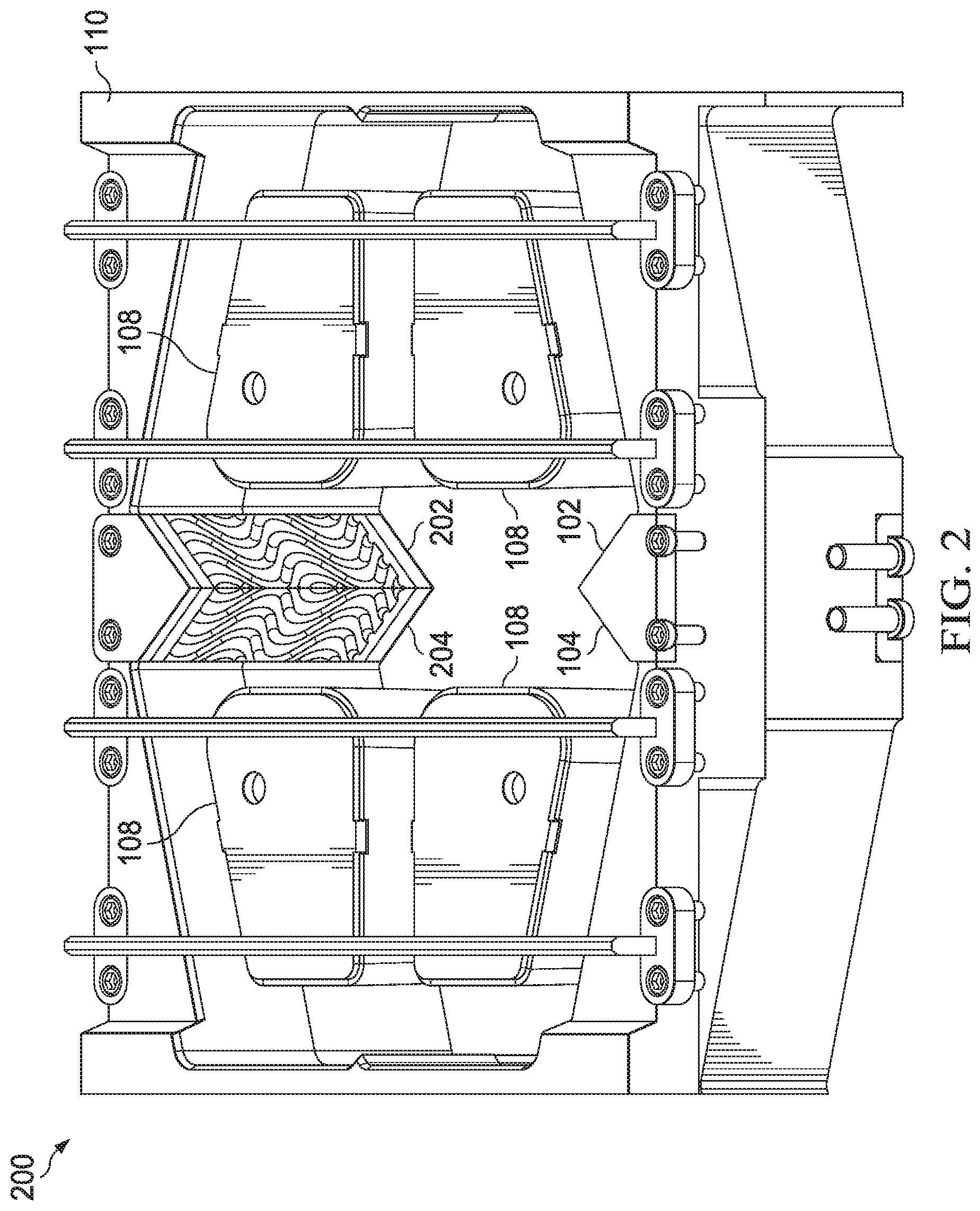 Patent US12311575 Figure 2 – Apparatus for making a masonry block with a roughened surface