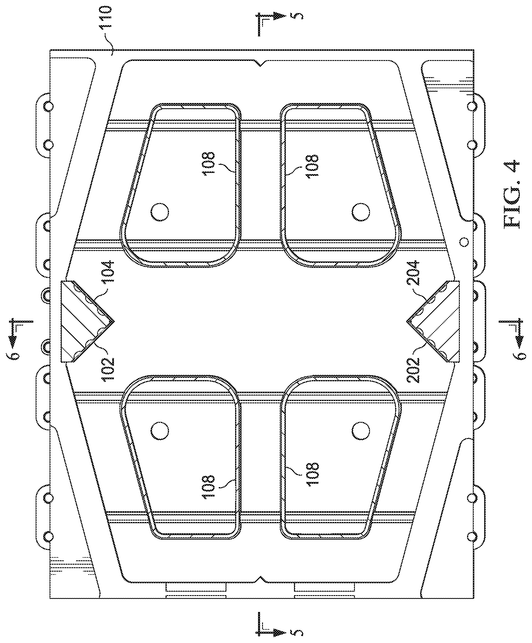 Patent US12311575 Figure 4 – Apparatus for making a masonry block with a roughened surface